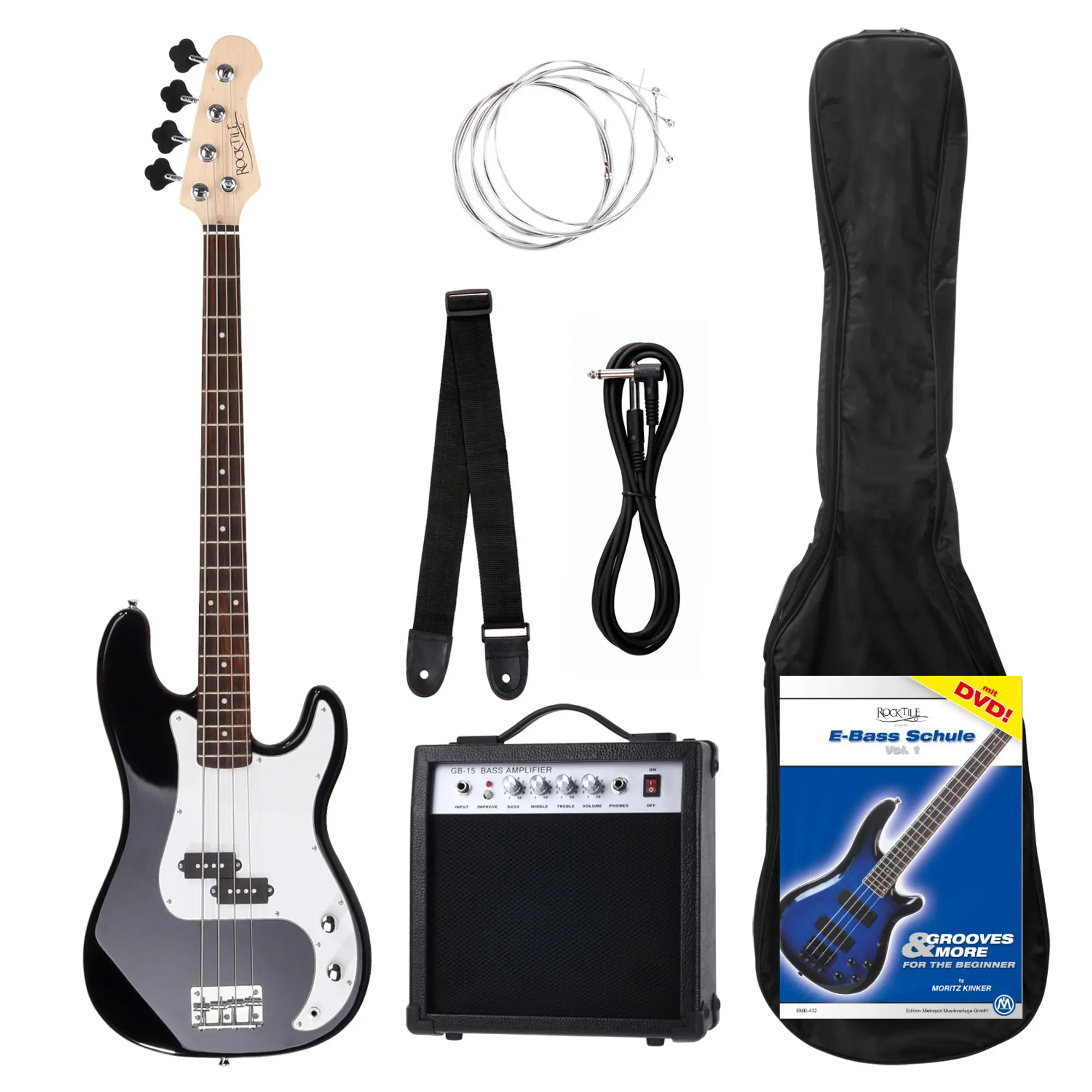 Rocktile Groover Pack PB E-Bass SET Black | Obrázok 1 | eplay.sk