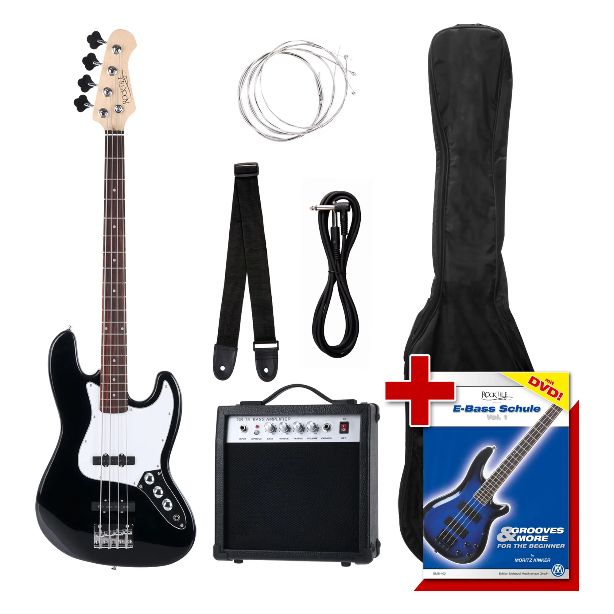 Rocktile Groover Pack JB E-Bass SET Black | Obrázok 1 | eplay.sk