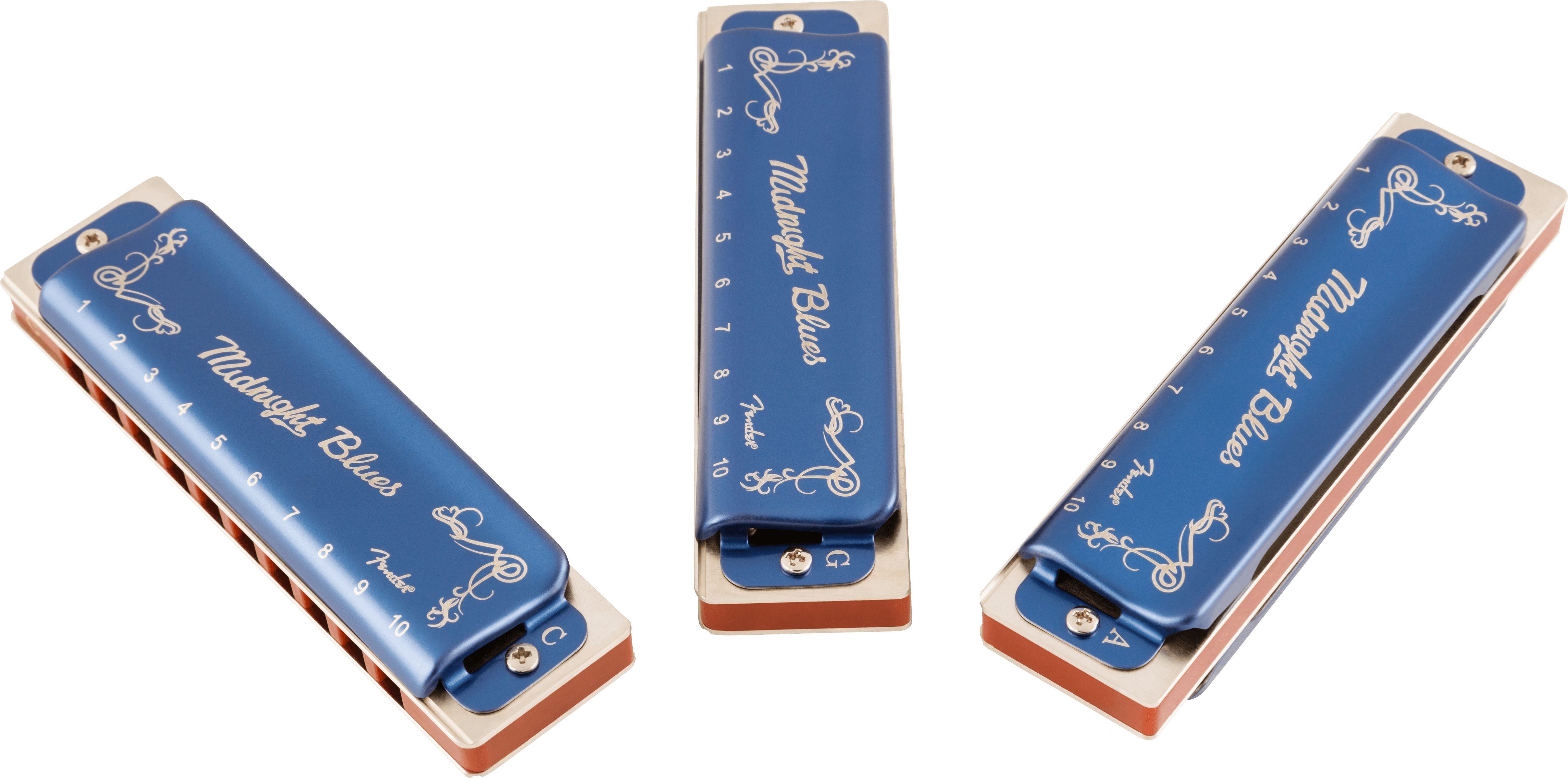 Fender Midnight Blues Harmonica, Pack of 3, with Case | Obrázok 1 | eplay.sk