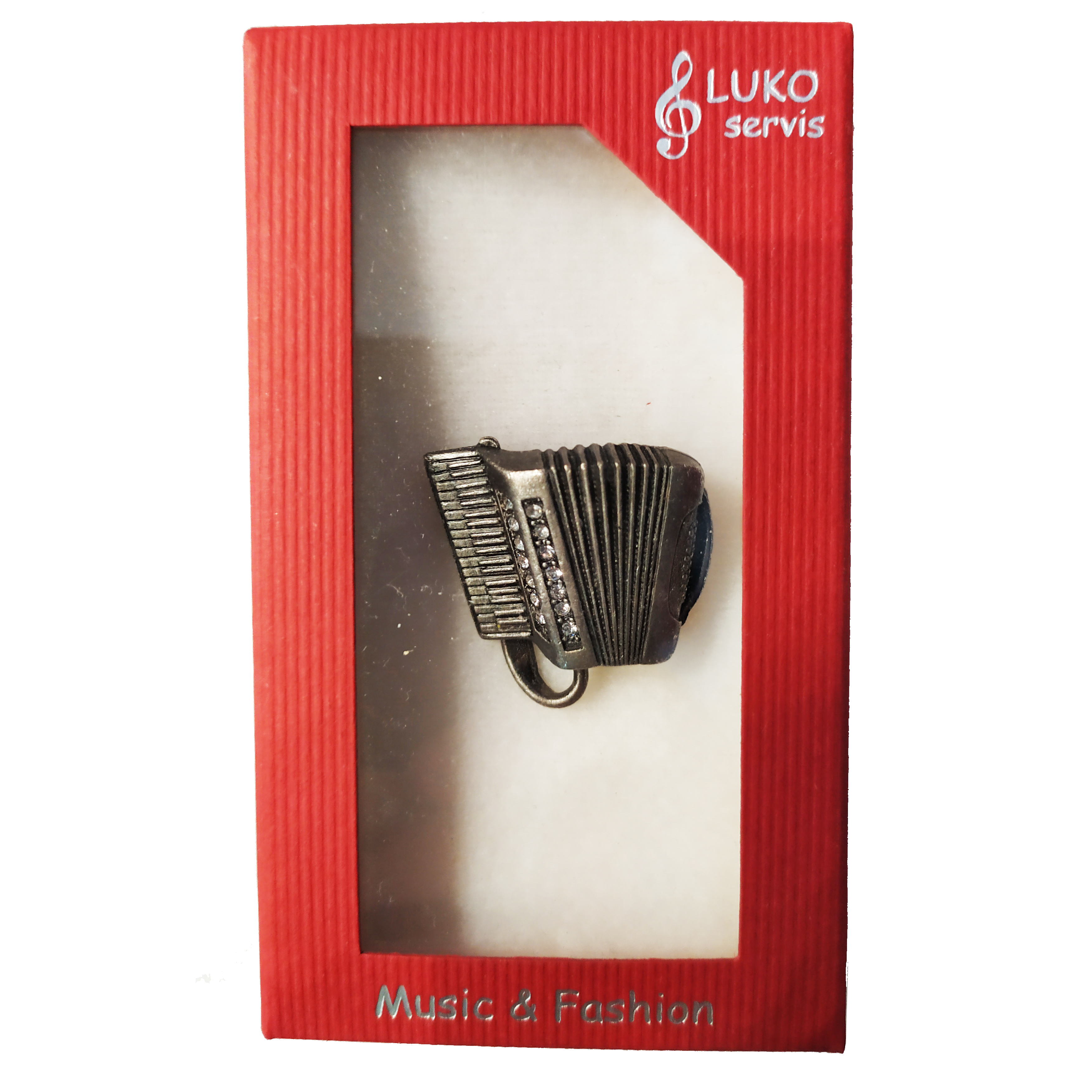 Akordeón, starostrieborný, brošňa | Obrázok 1 | eplay.sk