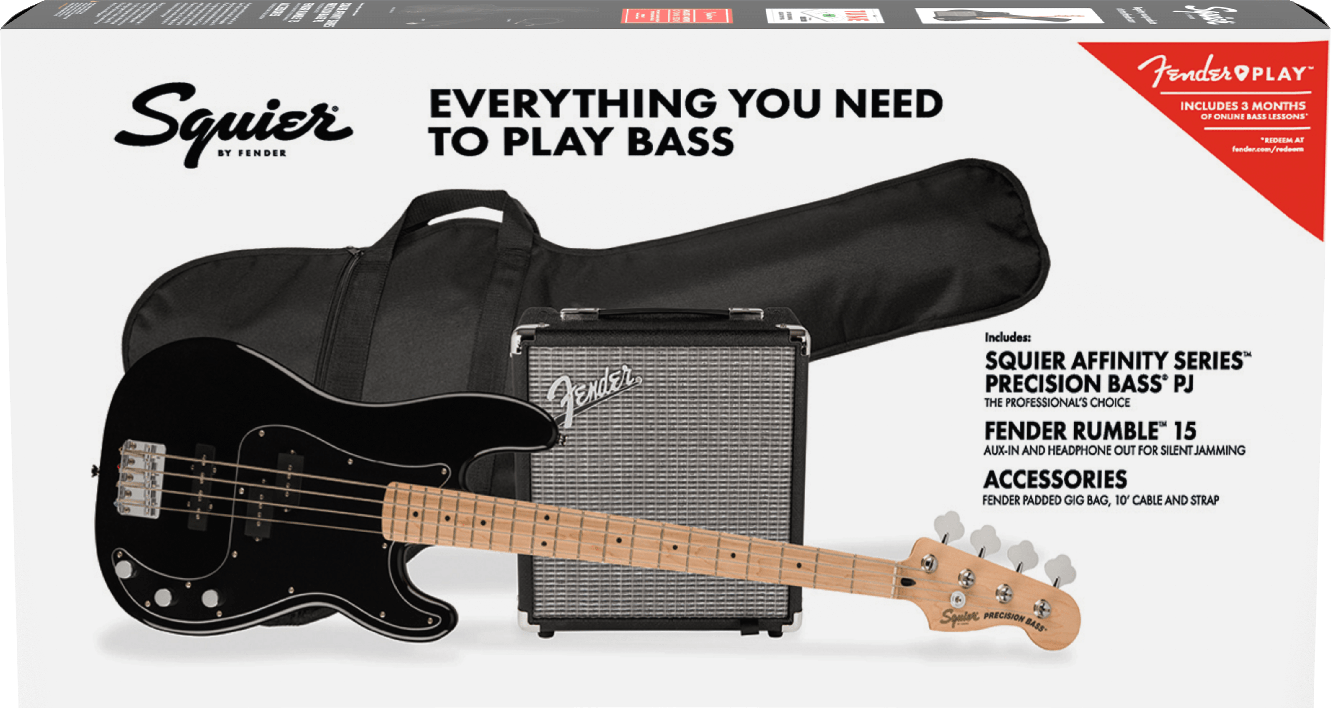 Fender Squier PJ Bass Pack Black | Obrázok 1 | eplay.sk