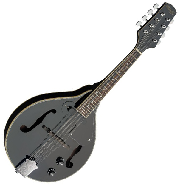 Stagg M50 E BLK, mandolína bluegrassová elektroakustická, čierna | Obrázok 1 | eplay.sk