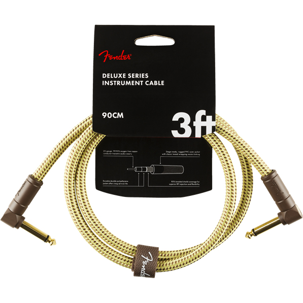 Fender Deluxe Series Instrument Cable, Angle/Angle, 90cm, Tweed | Obrázok 1 | eplay.sk