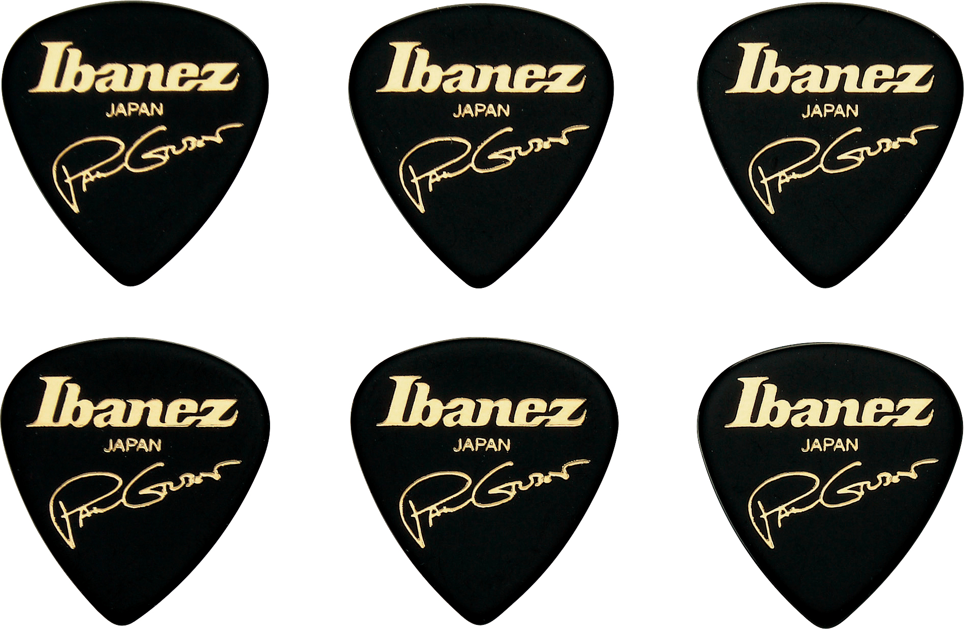 Ibanez 1000PG-PW Paul Gilbert Pick Set of 6 Black | Obrázok 1 | eplay.sk