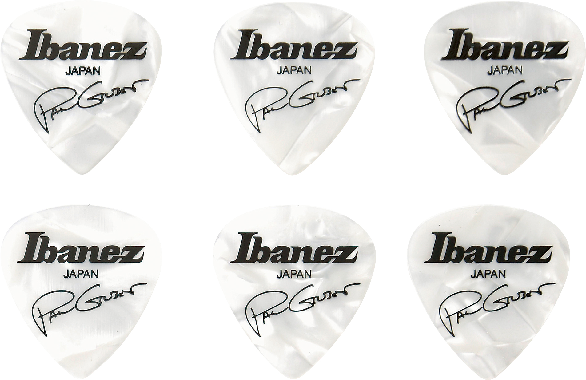 Ibanez 1000PG-PW Paul Gilbert Pick Set of 6 Pearl White | Obrázok 1 | eplay.sk