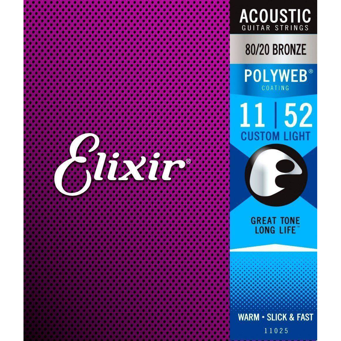 Elixir 11025 Acoustic POLYWEB 80/20 Bronze Extra Light | Obrázok 1 | eplay.sk