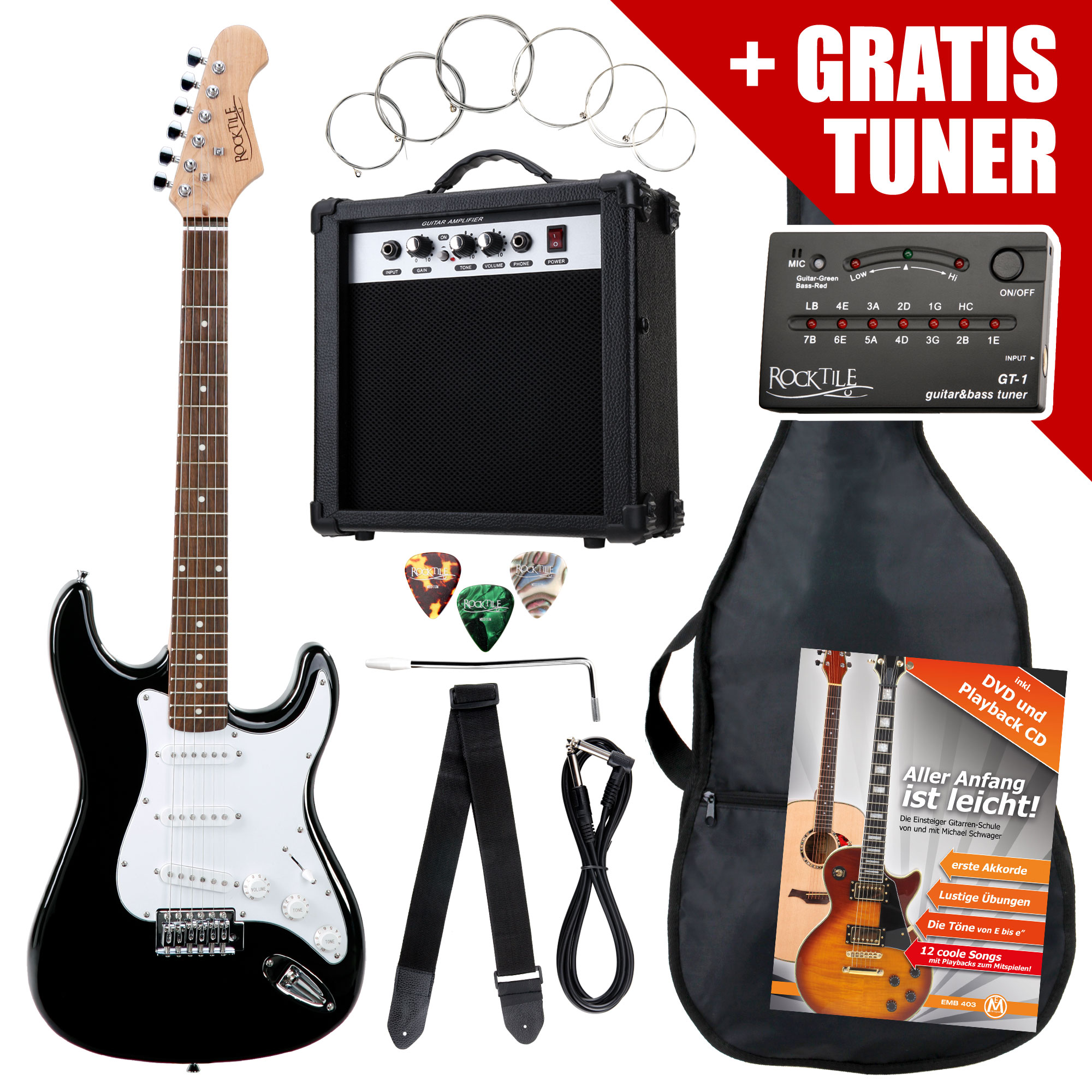 Rocktile Banger Elektrický Gitarový Set, Čierny | Obrázok 1 | eplay.sk