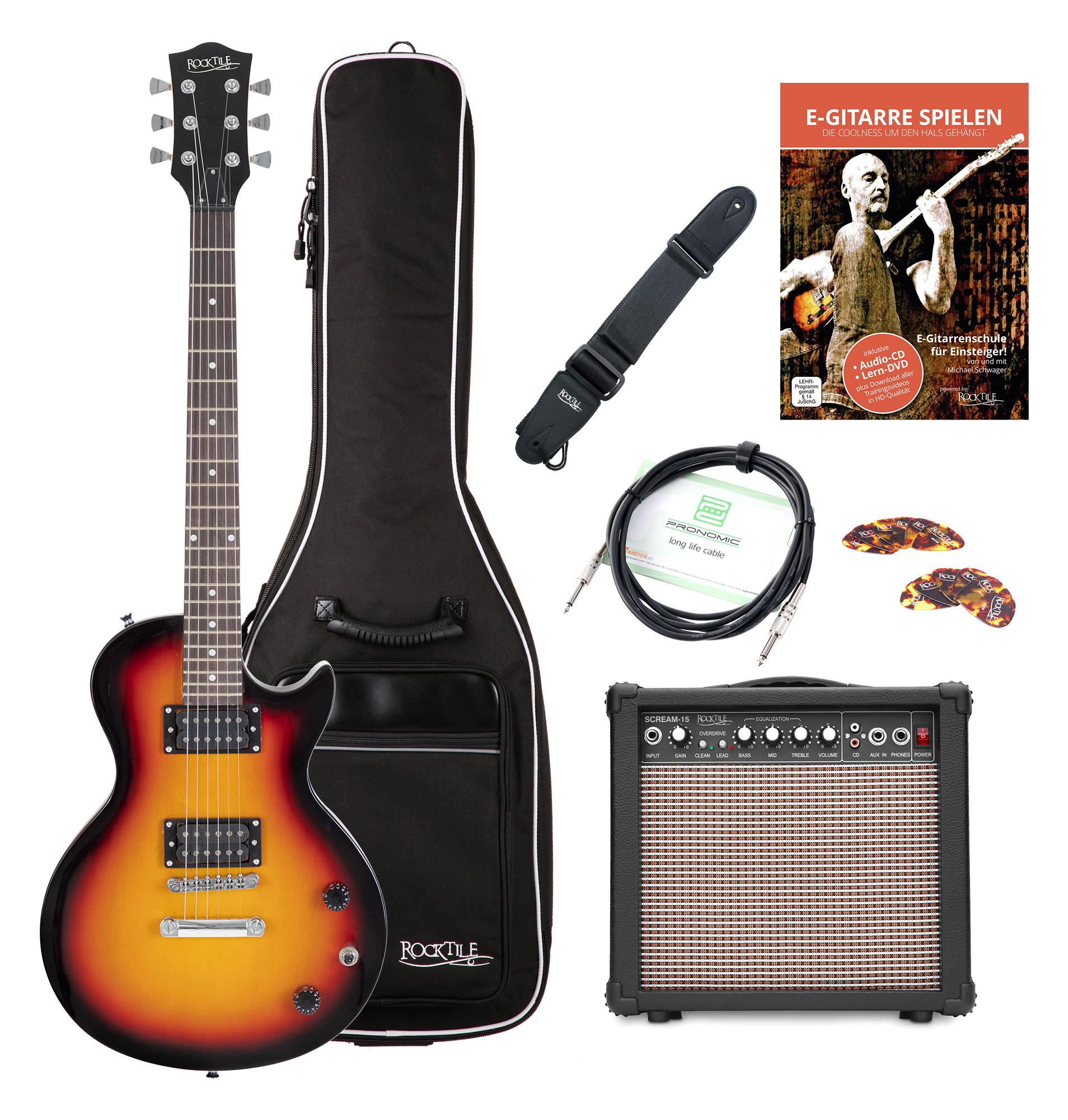 Rocktile L-100 LP Gitarový Set Sunburst | Obrázok 1 | eplay.sk