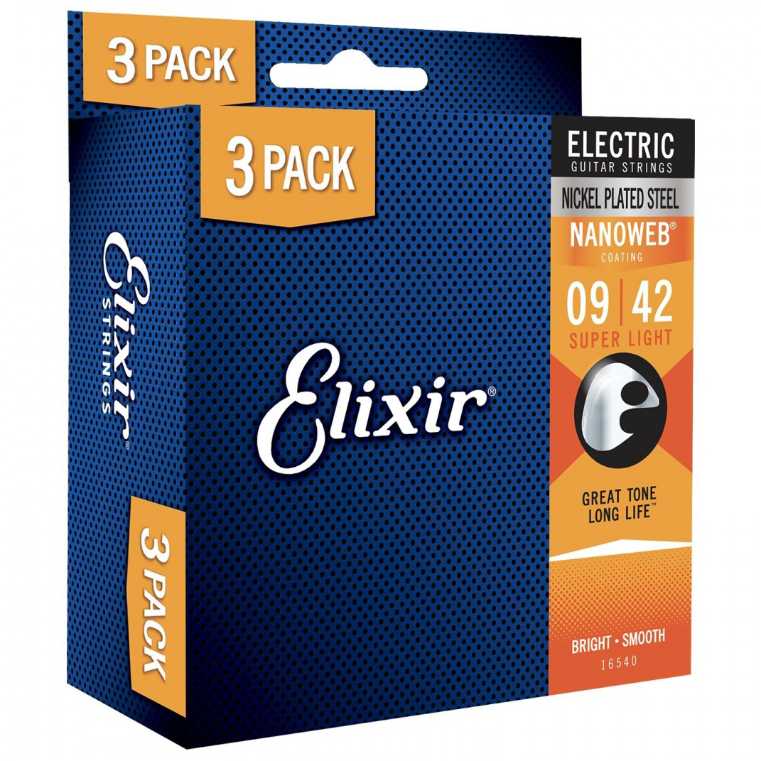 Elixir 16540 Nanoweb Super Light 9-42 3Pack Set | Obrázok 1 | eplay.sk