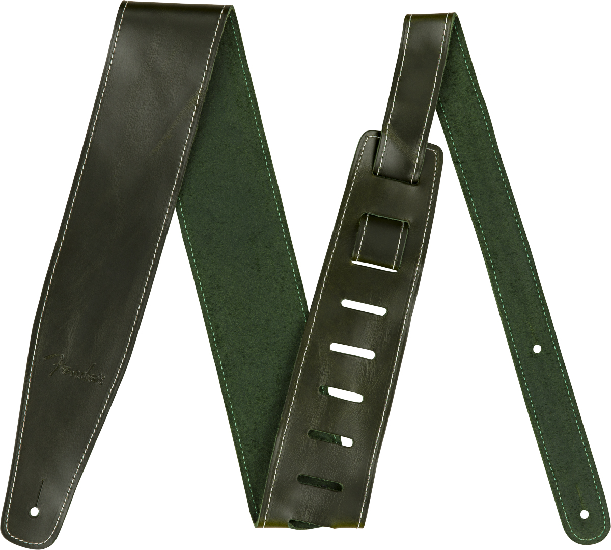 Fender Broken-In Leather Strap Green | Obrázok 1 | eplay.sk