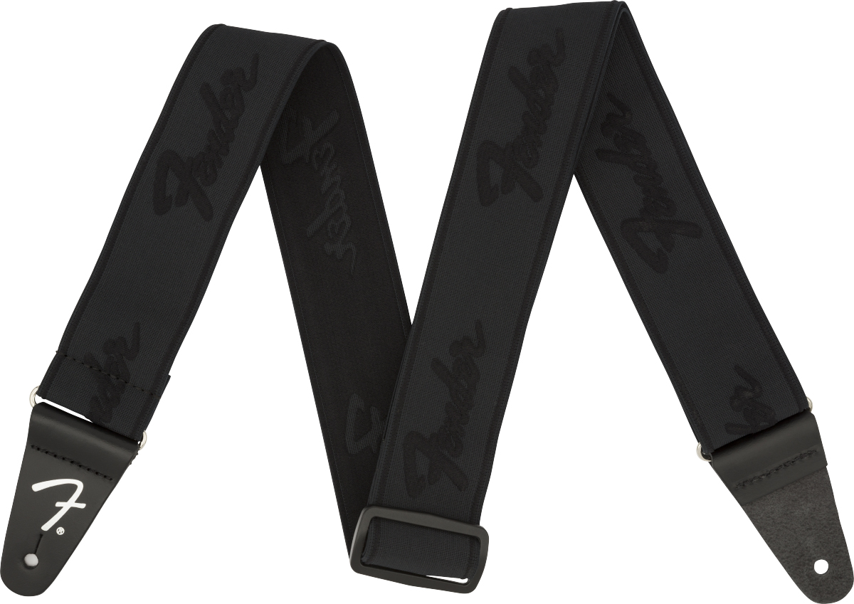 Fender Weighless Strap Running Logo Black and Black | Obrázok 1 | eplay.sk