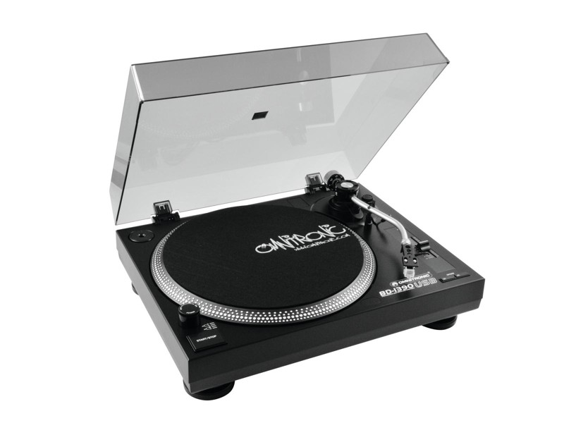 Omnitronic BD-1390, gramofon s řemínkovým pohonem-USB černý | Obrázok 1 | eplay.sk