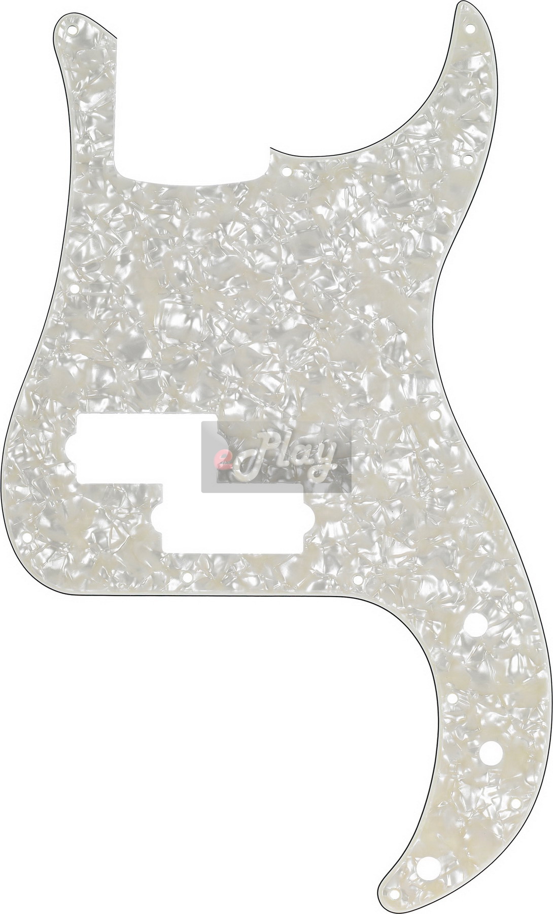 Fender Precision Bass Pickguard White Moto 4-ply | Obrázok 1 | eplay.sk