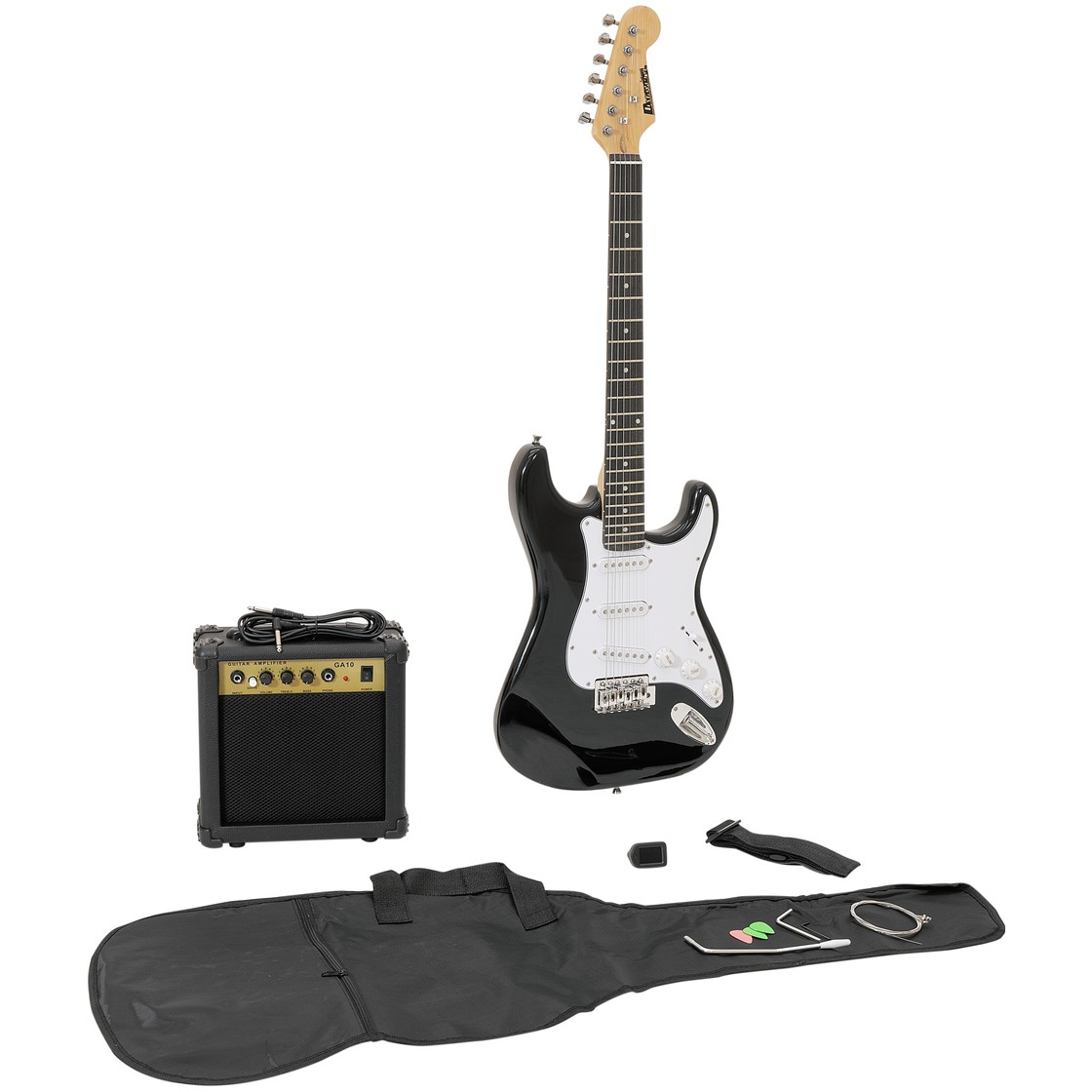 Dimavery EGS-1, elektrická gitara s kombom a príslušenstvom, čierna | Obrázok 1 | eplay.sk