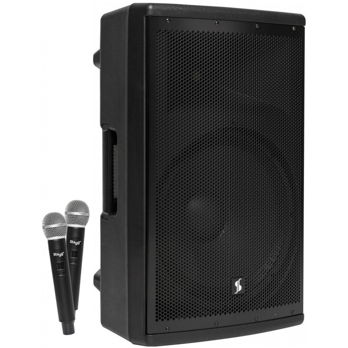 Stagg AS15B, aktívny 15´ reprobox MP3/BT/USB/FM/2x UHF, 200W | Obrázok 1 | eplay.sk