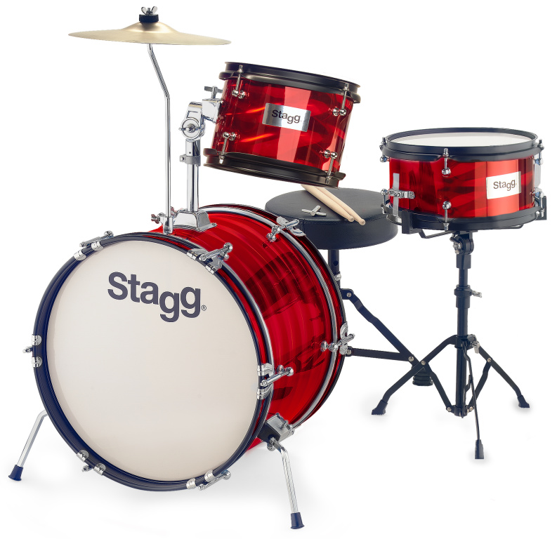 Stagg TIM JR 3/16B RD, dětská bicí sada, červená | Obrázok 1 | eplay.sk