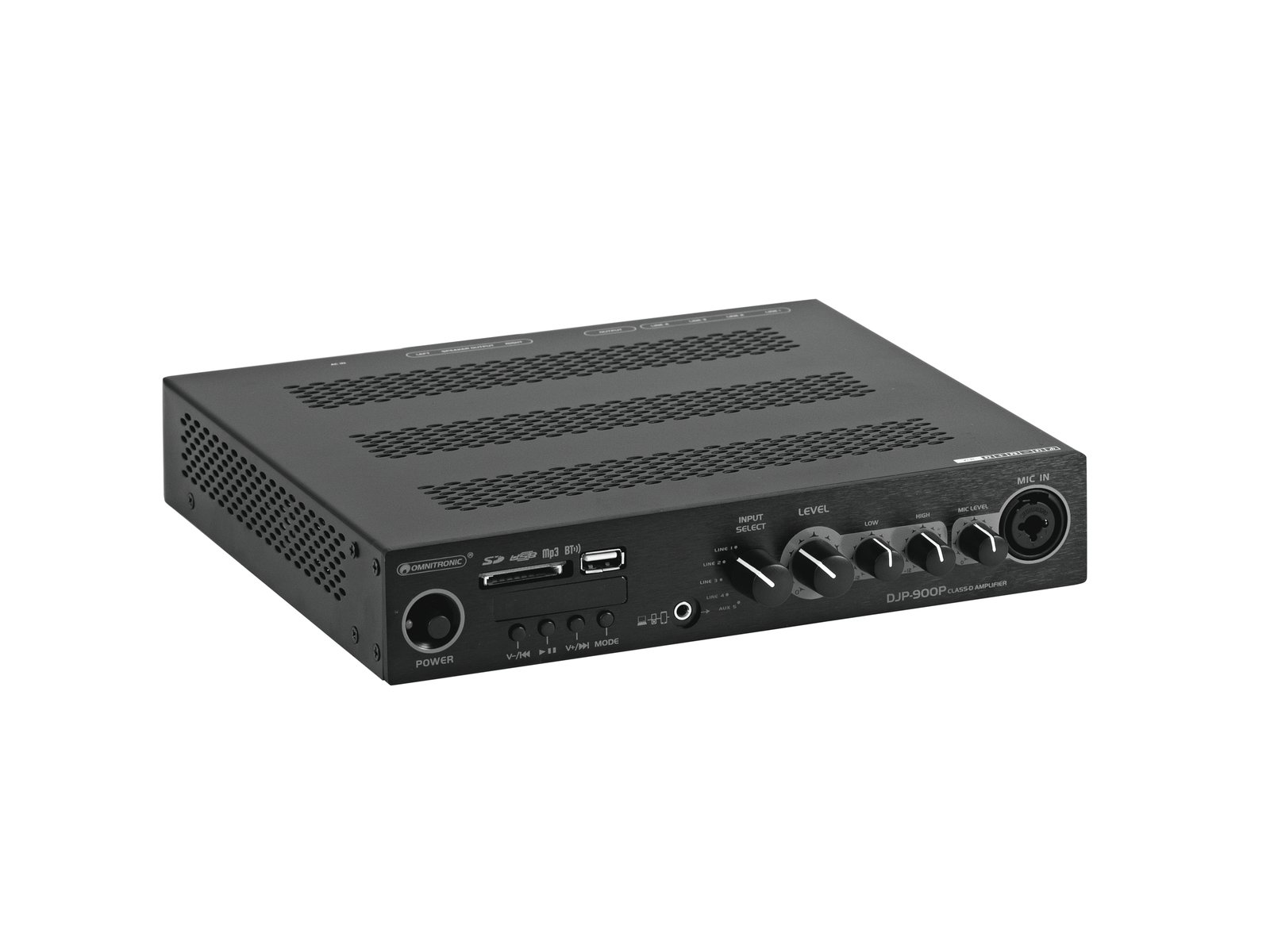 Omnitronic DJP-900P Class D zesilovač s MP3/BT | Obrázok 1 | eplay.sk