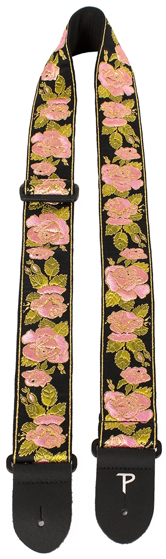 PERRI'S LEATHERS Jacquard Strap Pink And Black Flower | Obrázok 1 | eplay.sk