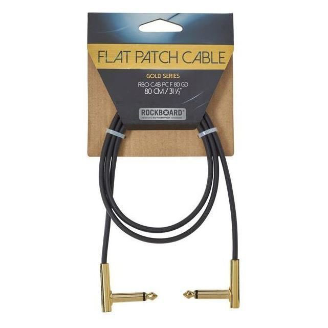 RockBoard Flat Patch Cable Gold Zlatá 80 cm Zalomený - Zalomený | Obrázok 1 | eplay.sk