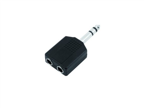 Jack zástrčka stereo - 2x Jack zásuvka stereo 6,3mm | Obrázok 1 | eplay.sk