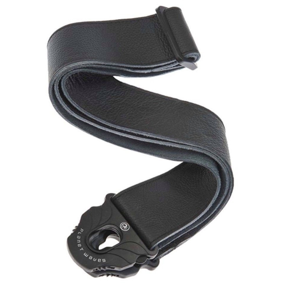 D'Addario Planet Waves 50PLL00 Leather Guitar Strap Black | Obrázok 1 | eplay.sk
