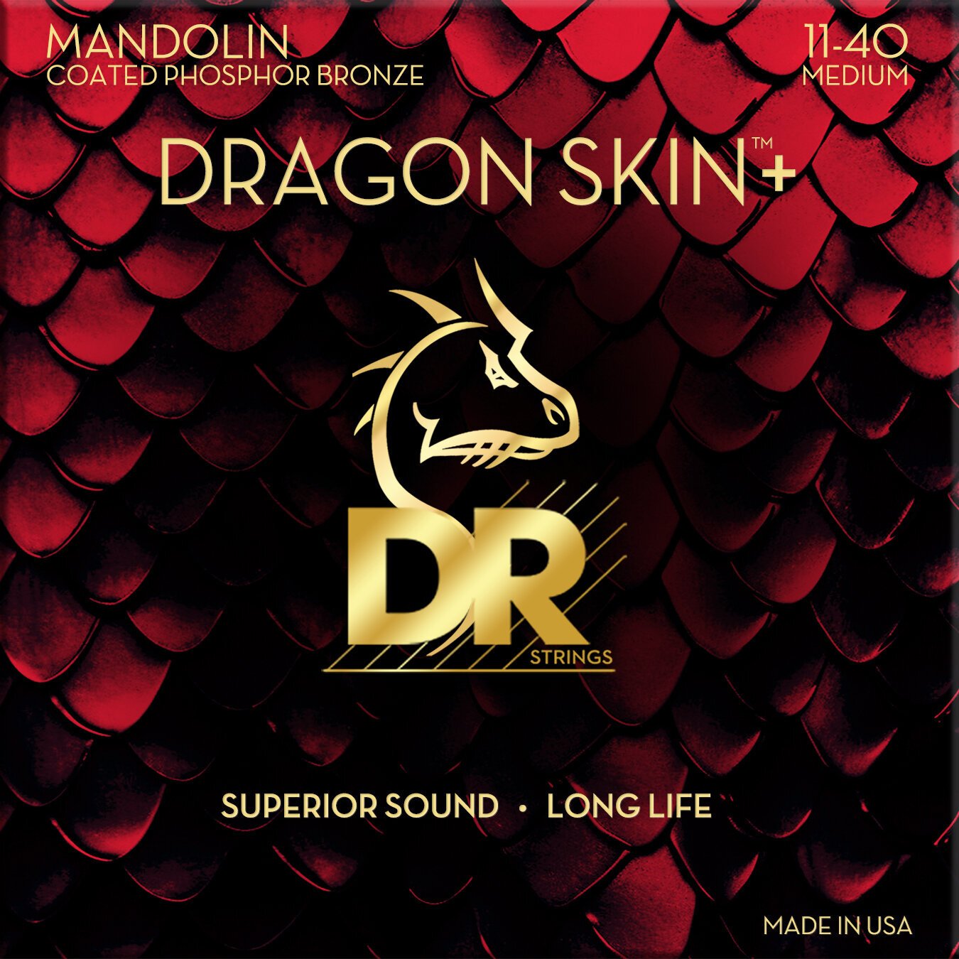 DR Strings Dragon Skin+ Coated Medium 11-40 | Obrázok 1 | eplay.sk