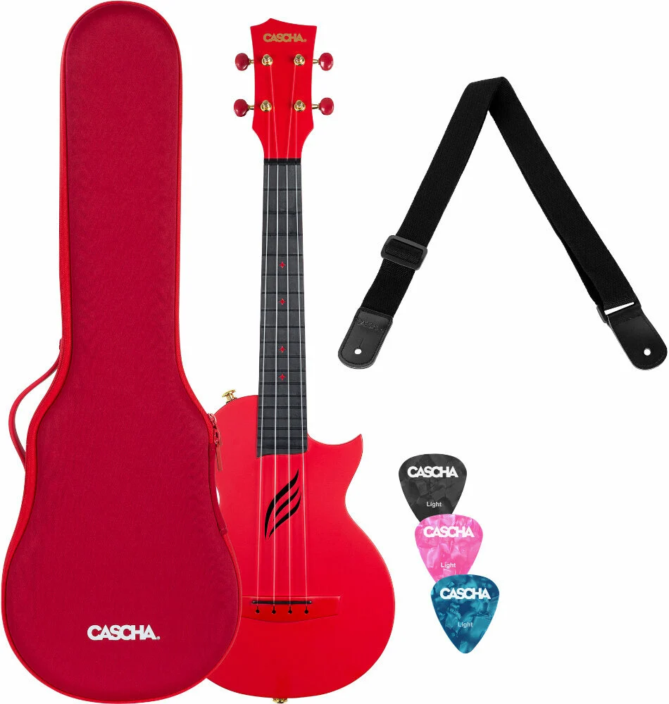 Cascha Carbon Fiber Koncertné ukulele Červená | Obrázok 1 | eplay.sk