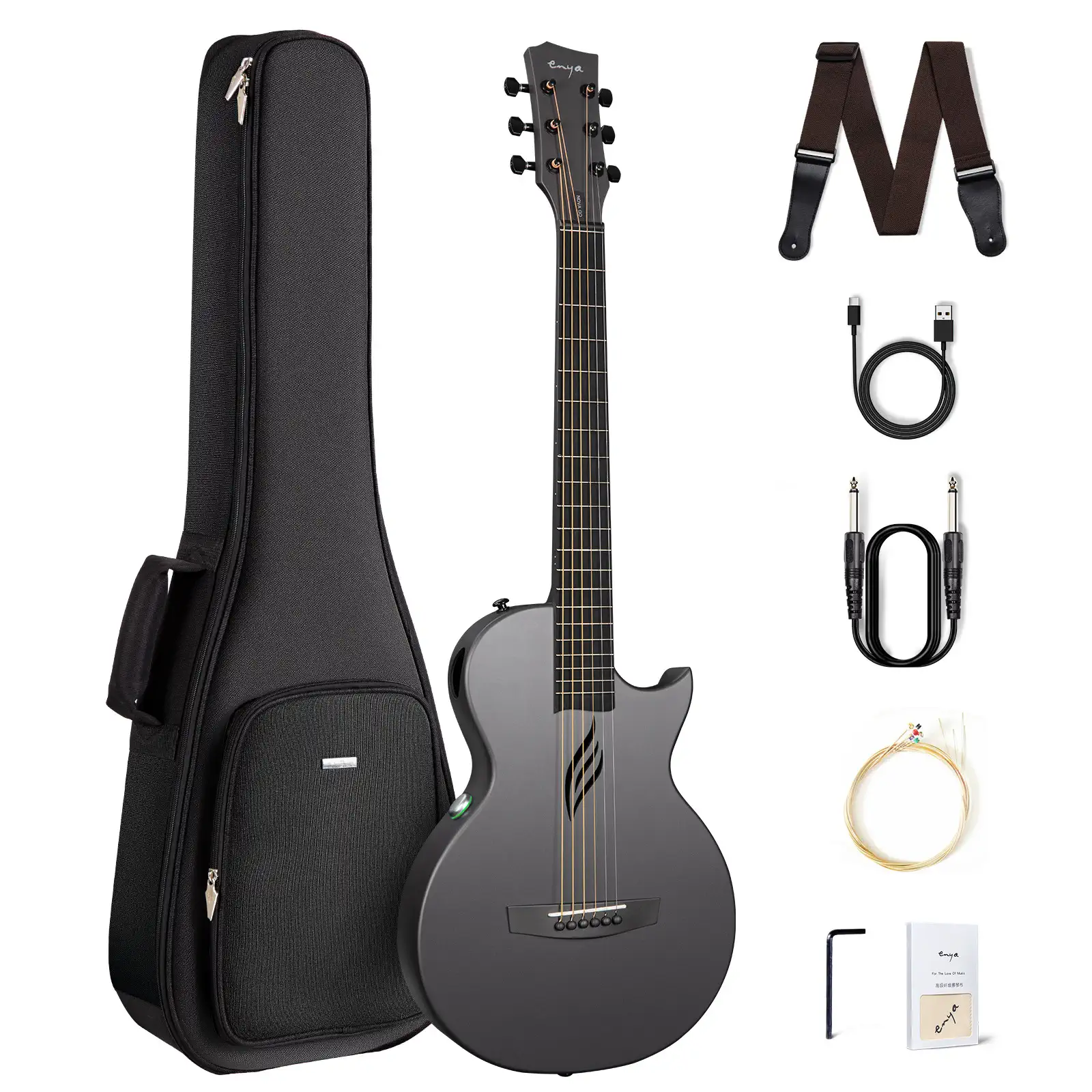 ENYA MUSIC Nova Go AcousticPlus SP1 - Black | Obrázok 1 | eplay.sk