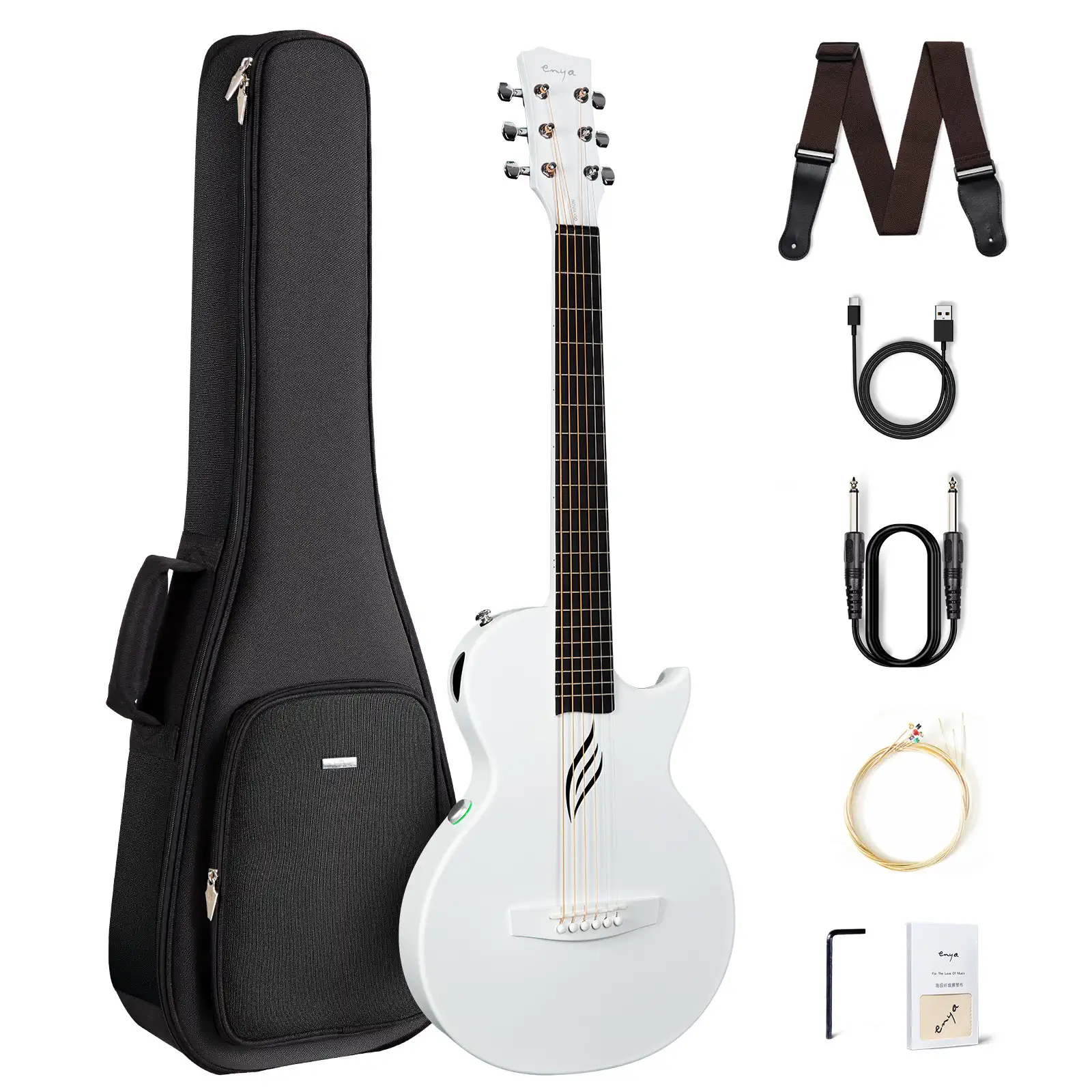 ENYA MUSIC Nova Go AcousticPlus SP1 - White | Obrázok 1 | eplay.sk