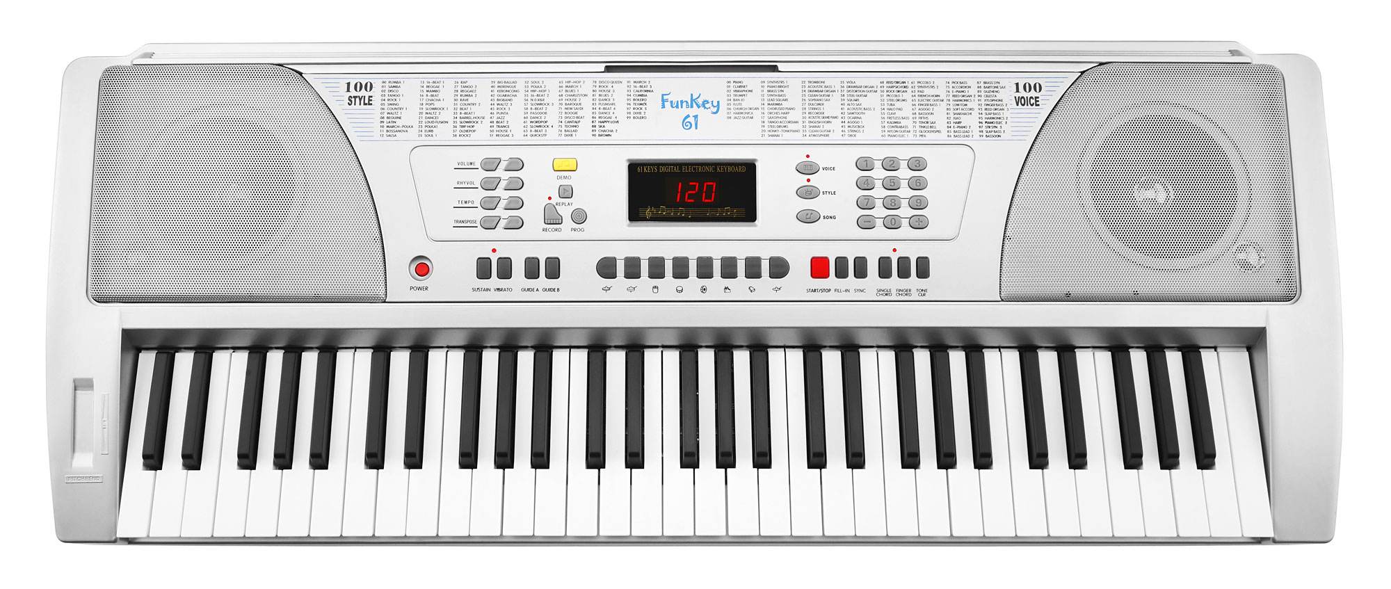 FunKey 61 SL keyboard s adaptérom a držiakom na noty | Obrázok 1 | eplay.sk