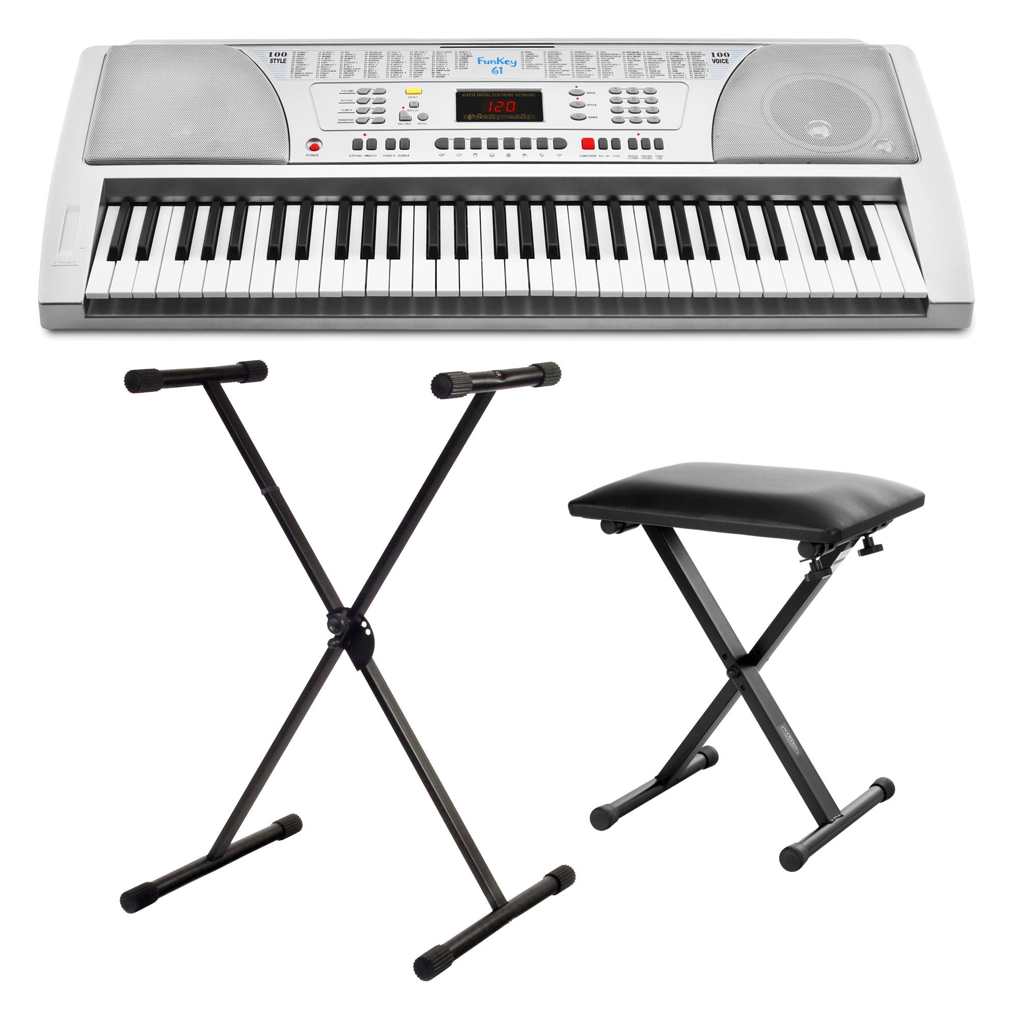 FunKey 61 SL Keyboard Strieborný Set | Obrázok 1 | eplay.sk