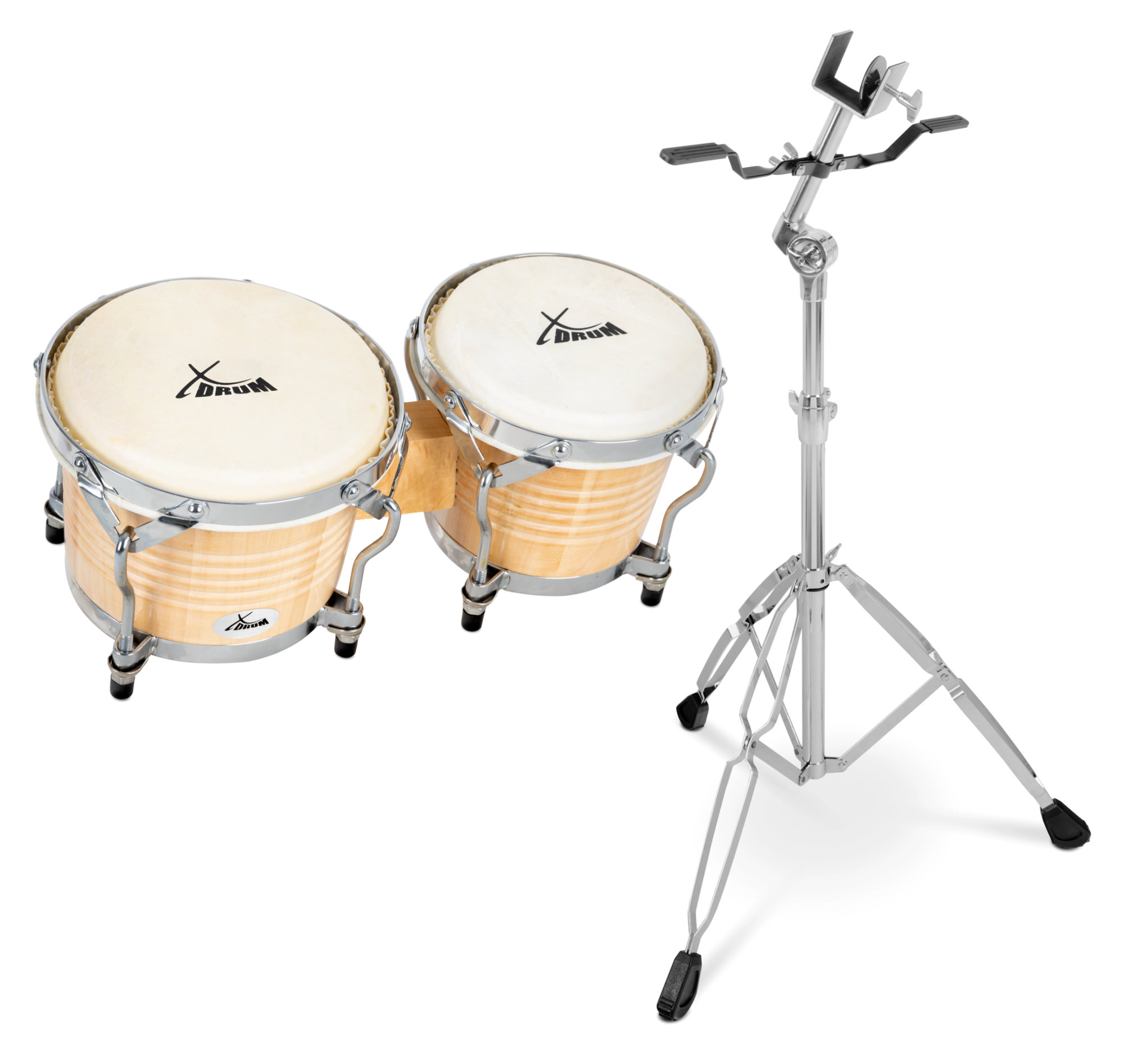 XDrum Bongos Pro Natural Set vrátane stojana | Obrázok 1 | eplay.sk