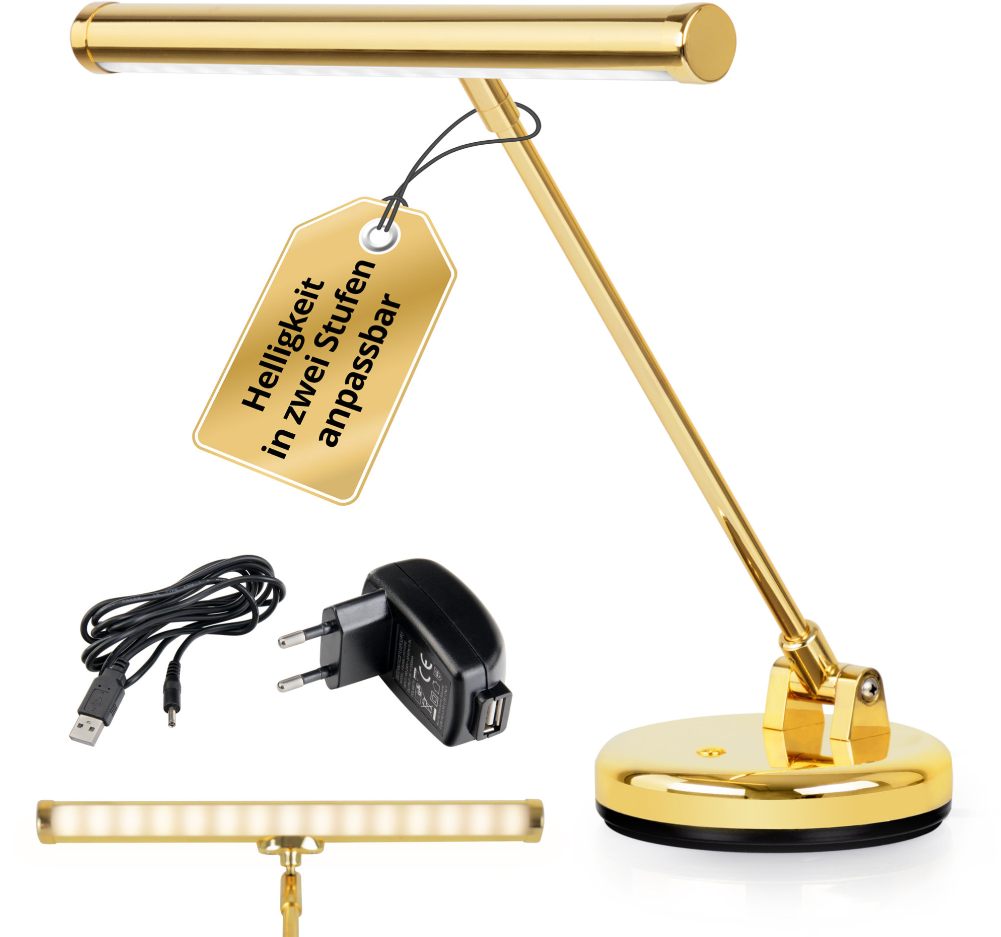 Showlite KW LED Piano Lampa, Gold, Vysoký Lesk | Obrázok 1 | eplay.sk