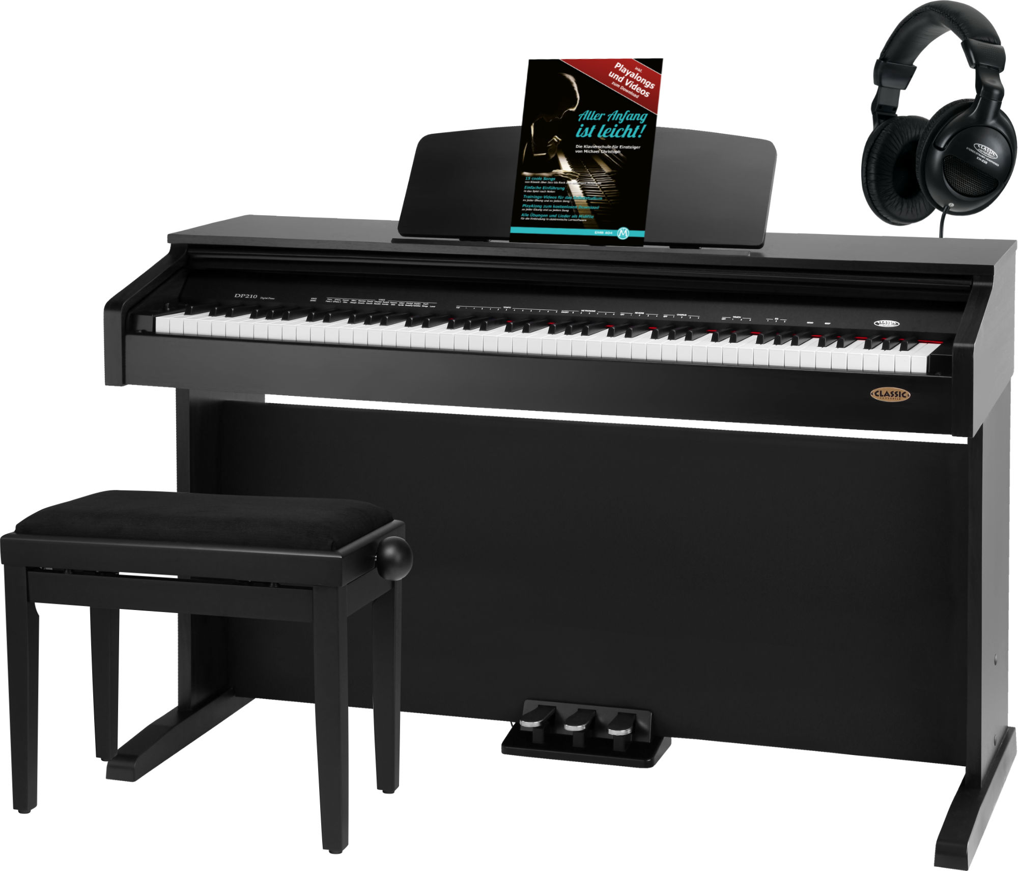 Classic Cantabile DP-210 SM E-Piano Čierna Matná | Obrázok 1 | eplay.sk
