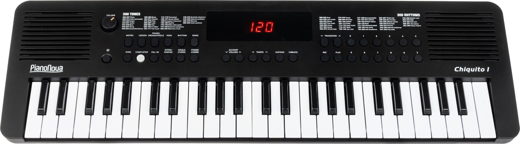 Pianonova Chiquito 1 Detské klávesy / Detský keyboard Black | Obrázok 1 | eplay.sk