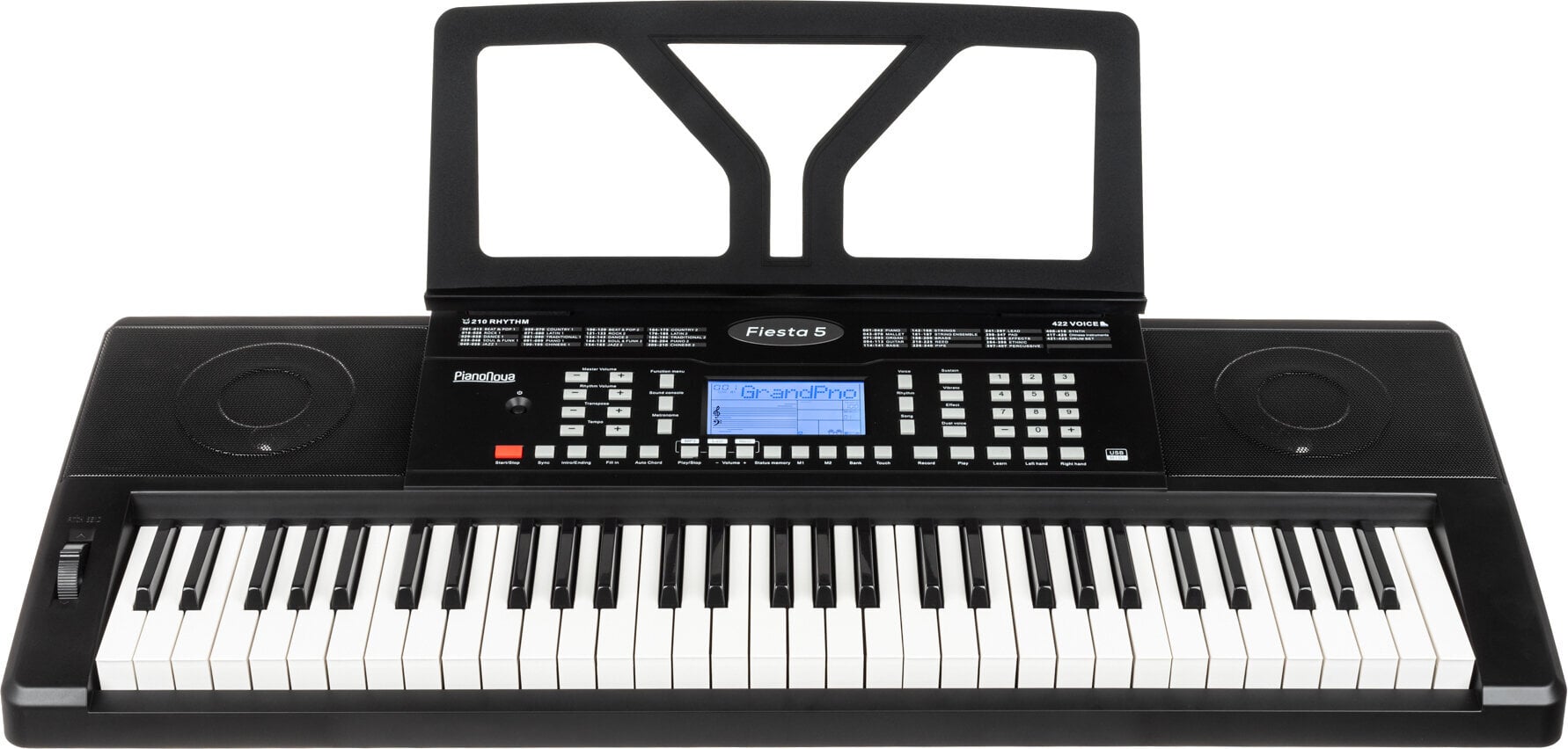 Pianonova Fiesta 5 Keyboard s dynamikou Black | Obrázok 1 | eplay.sk
