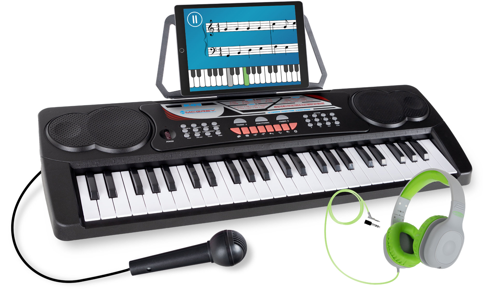 McGrey BK-4910BK Keyboard s mikrofónom a detskými slúchadlami – SET | Obrázok 1 | eplay.sk