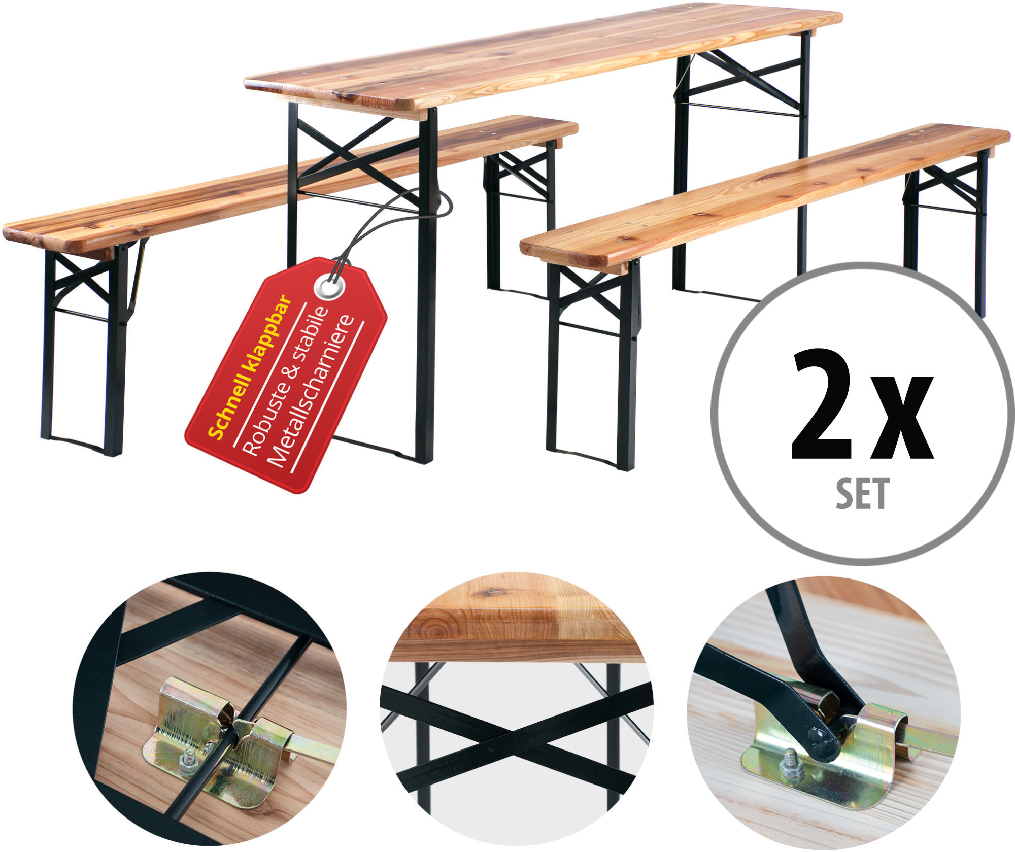 Stagecaptain BB-170 NT Hirschgarten pivná záhradná súprava 170 cm – set 2 ks | Obrázok 1 | eplay.sk
