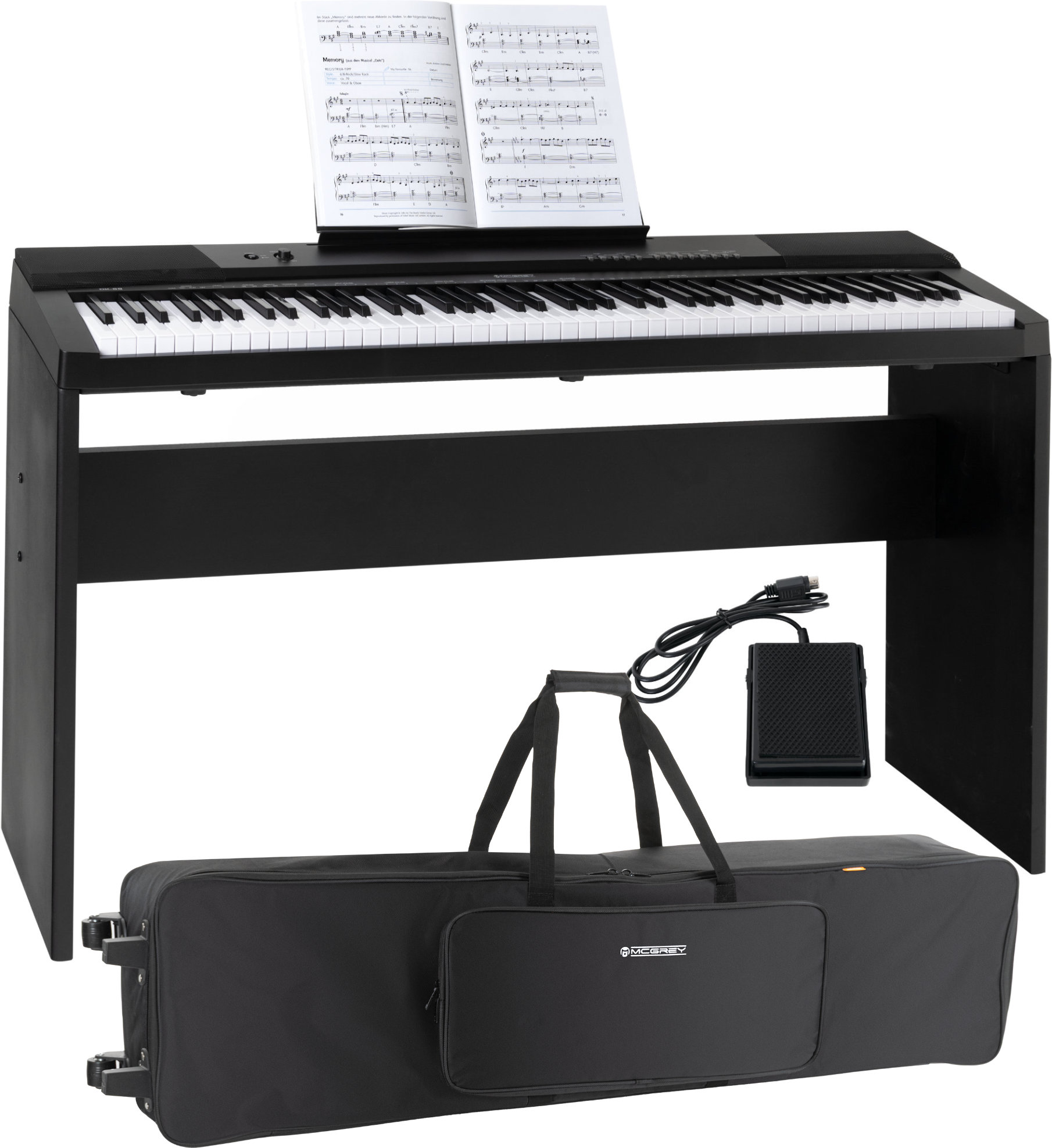 McGrey DK-88 začiatočnícky keyboard v dizajne stage-piana – set s trolley taškou | Obrázok 1 | eplay.sk