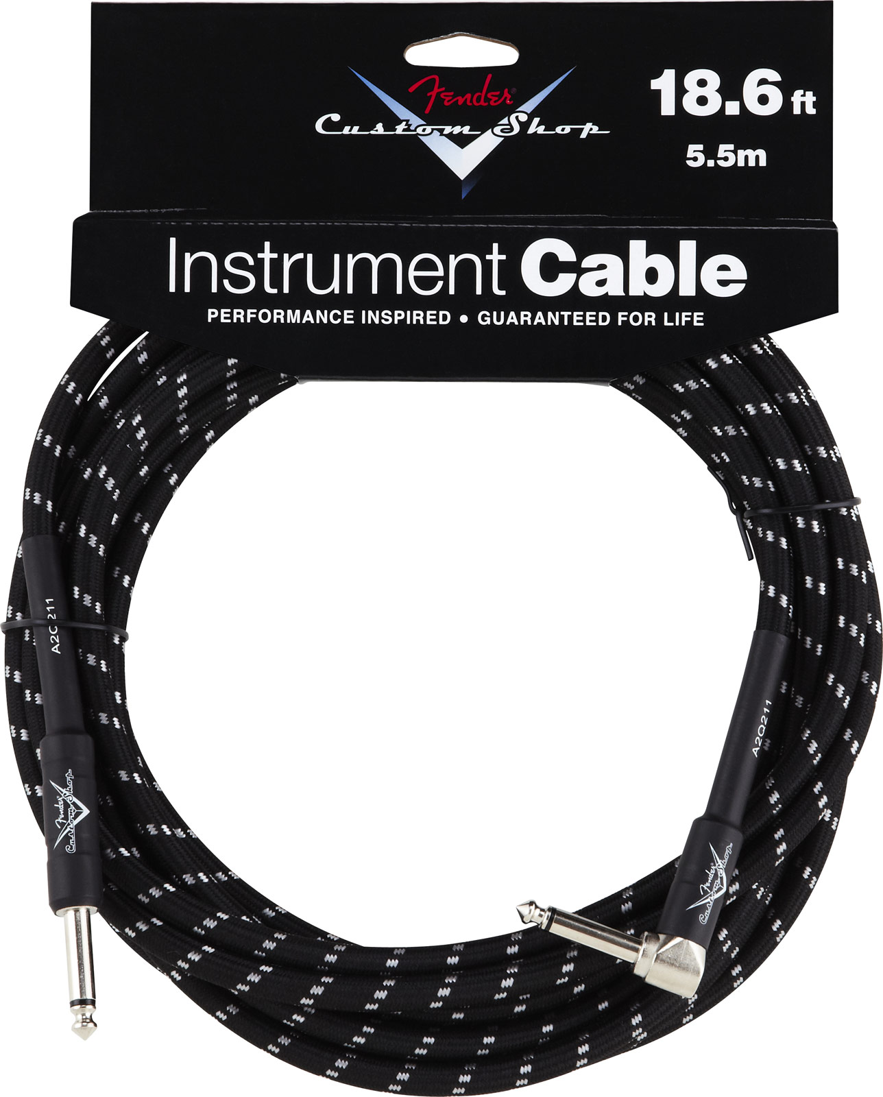 Fender Custom Shop Cable 5,5m Angled Black | Obrázok 1 | eplay.sk