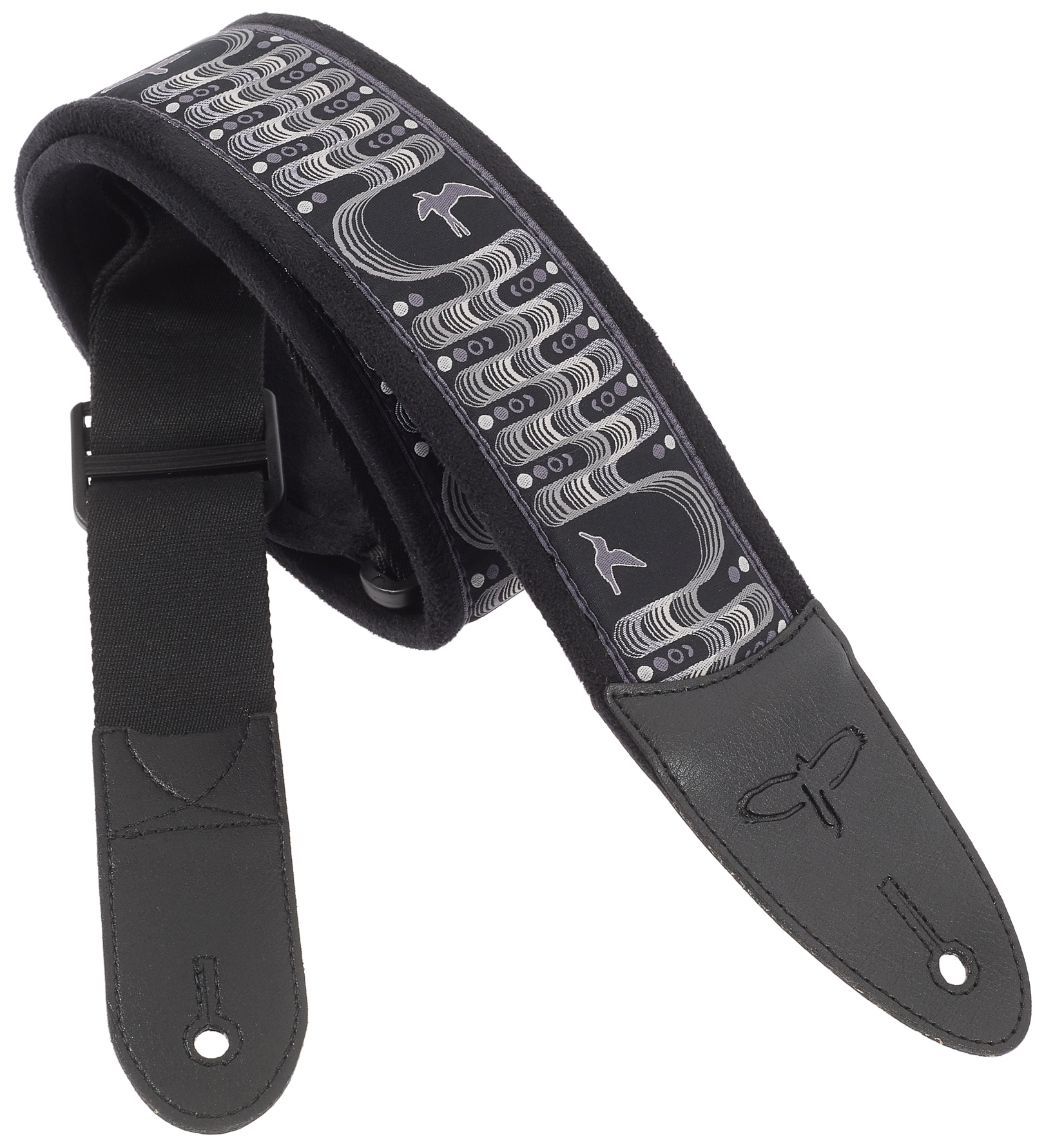 PRS 2.4" Padded Guitar Strap w/FLASH, Custom Jacquard Birds Wavelength, Charcoal | Obrázok 1 | eplay.sk