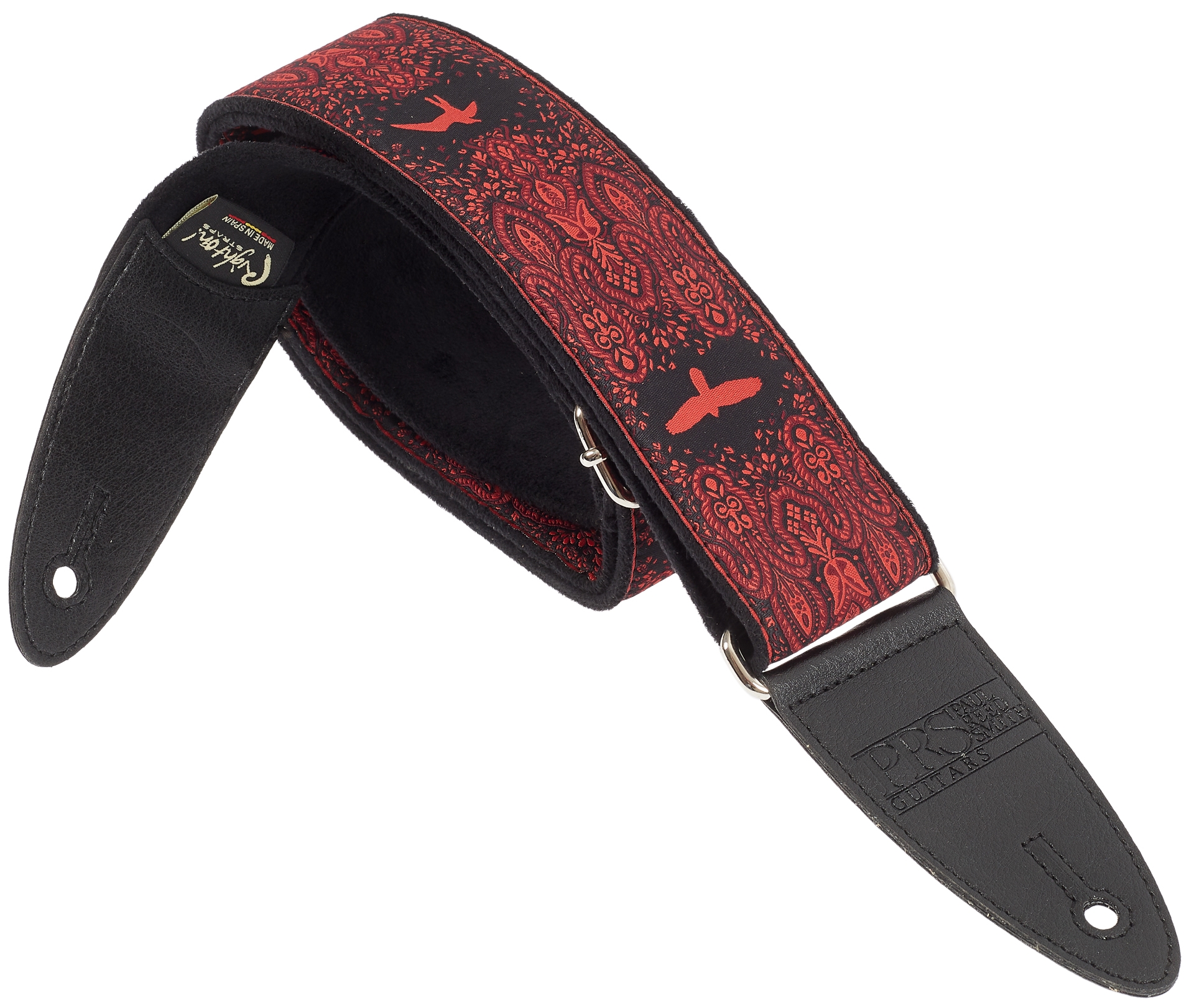 PRS 2" Guitar Strap, Custom Jacquard Birds Fleur, Red | Obrázok 1 | eplay.sk