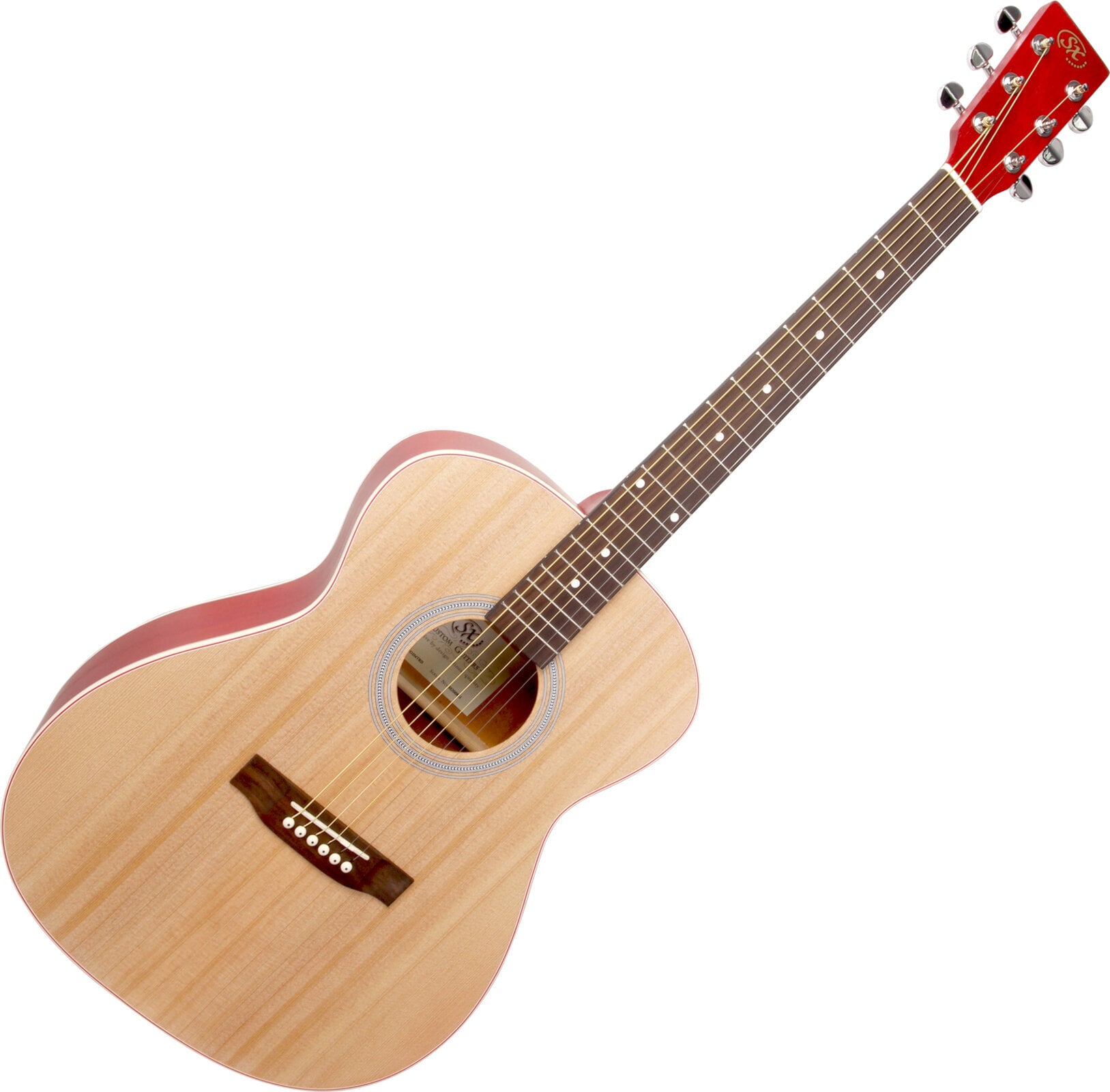SX SO204 Transparent Red-Natural Akustická gitara | Obrázok 1 | eplay.sk