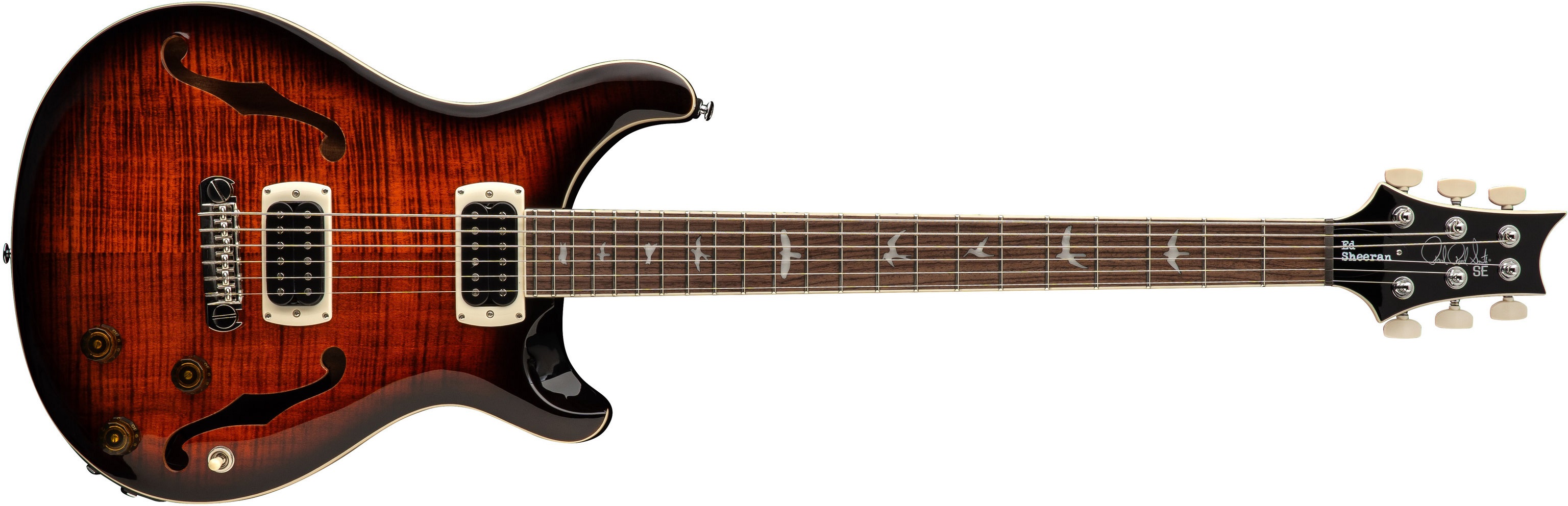 PRS SE Ed Sheeran Flat Back Hollowbody I Baritone Piezo Orange Tiger Smokeburst | Obrázok 1 | eplay.sk