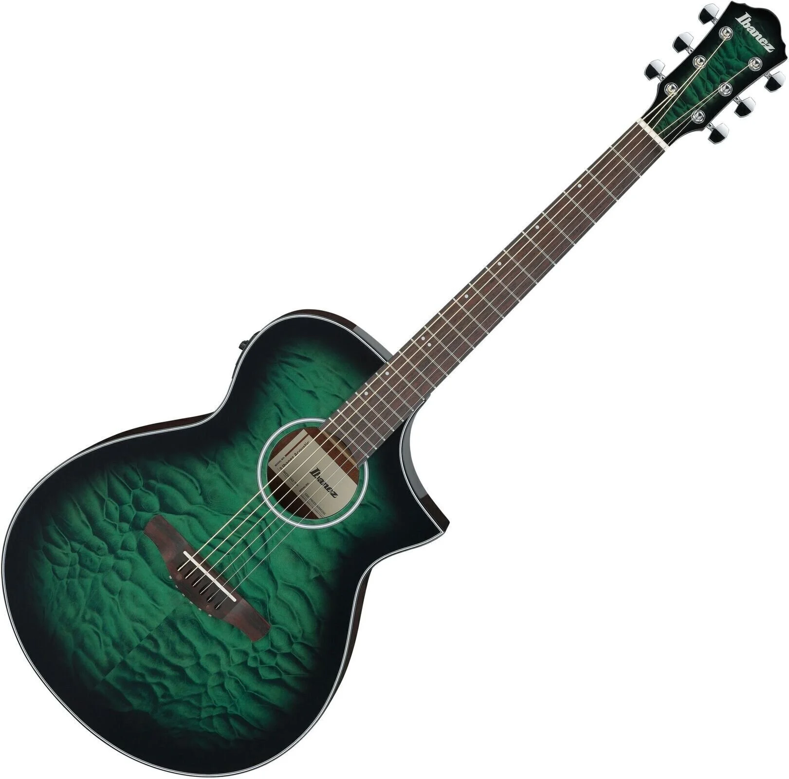 Ibanez AEWC16QA-TEH Transparent Emerlad Burst | Obrázok 1 | eplay.sk