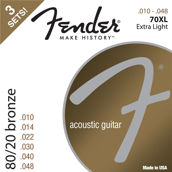 Fender 70XL Acoustic Bronze 80/20 3-Pack | Obrázok 1 | eplay.sk