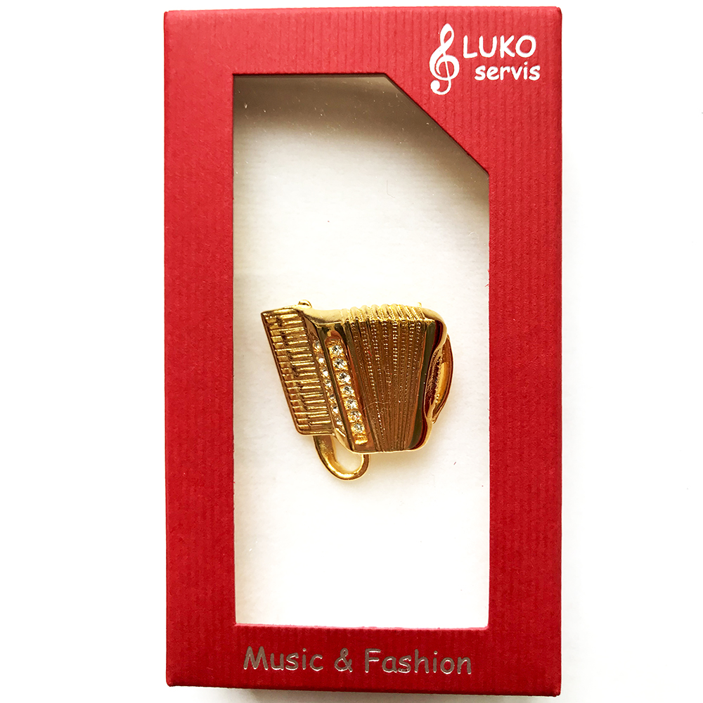 Akordeón, pozlátený, brošňa | Obrázok 1 | eplay.sk