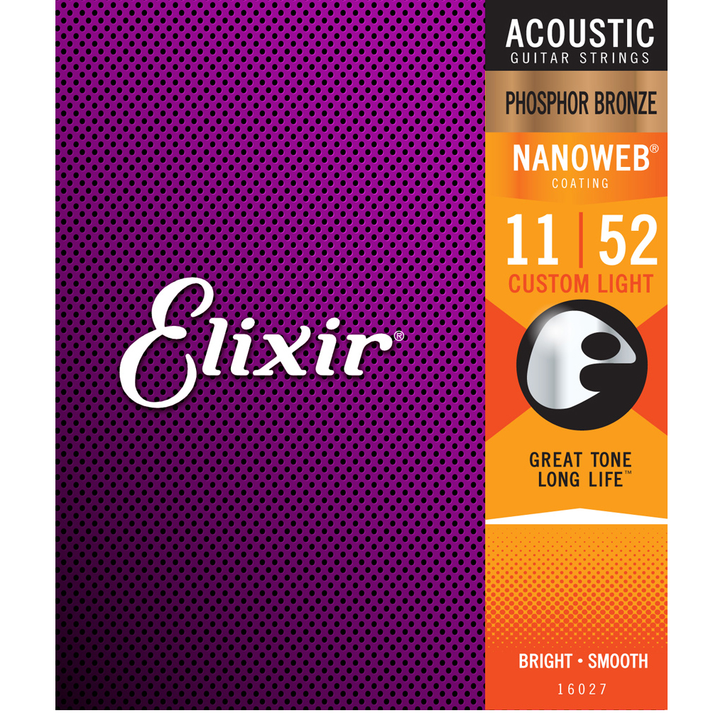 Elixir 16027 Nanoweb 011-052 Phospor Bronze, Custom Light | Obrázok 1 | eplay.sk