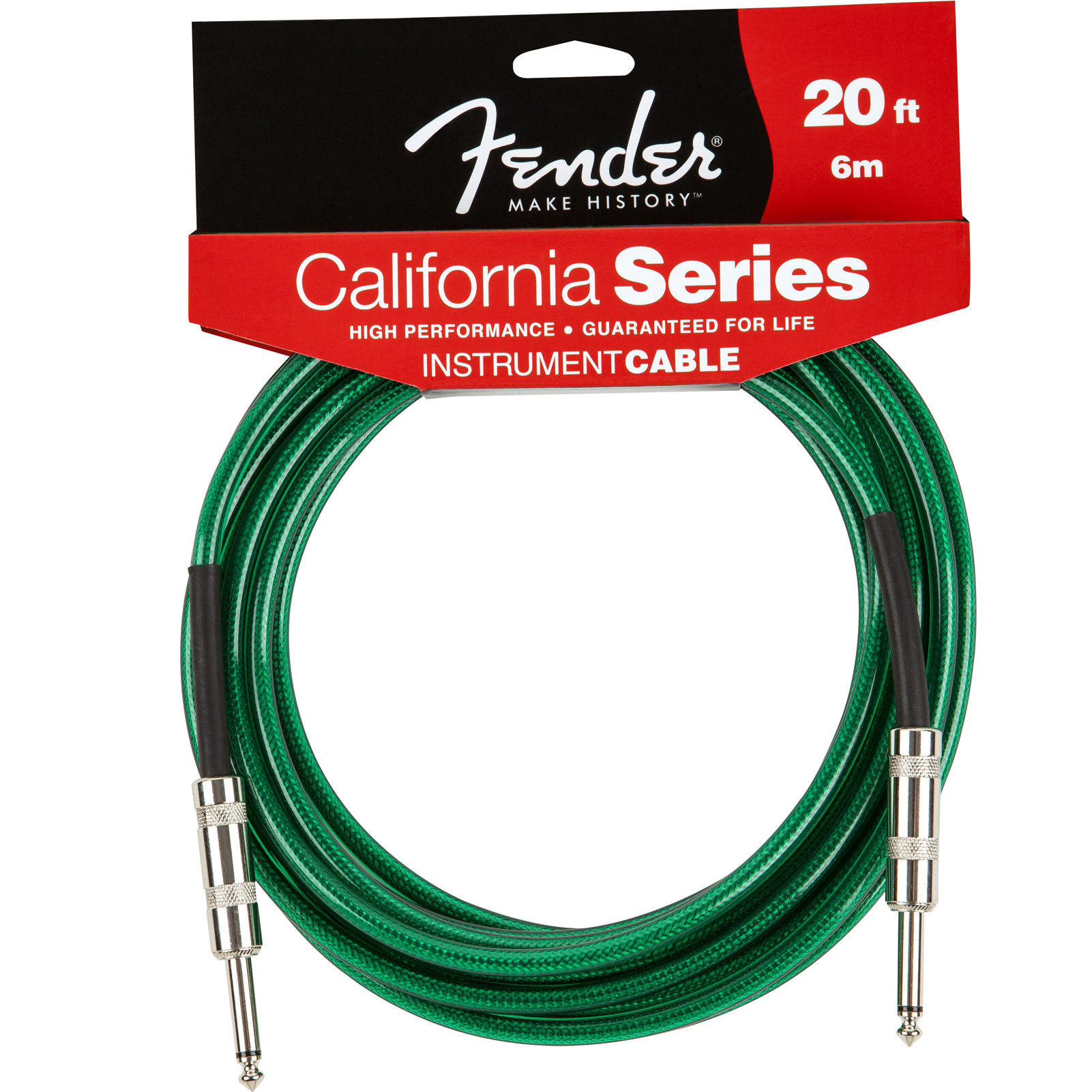 Fender California Series Cable 6m Green | Obrázok 1 | eplay.sk